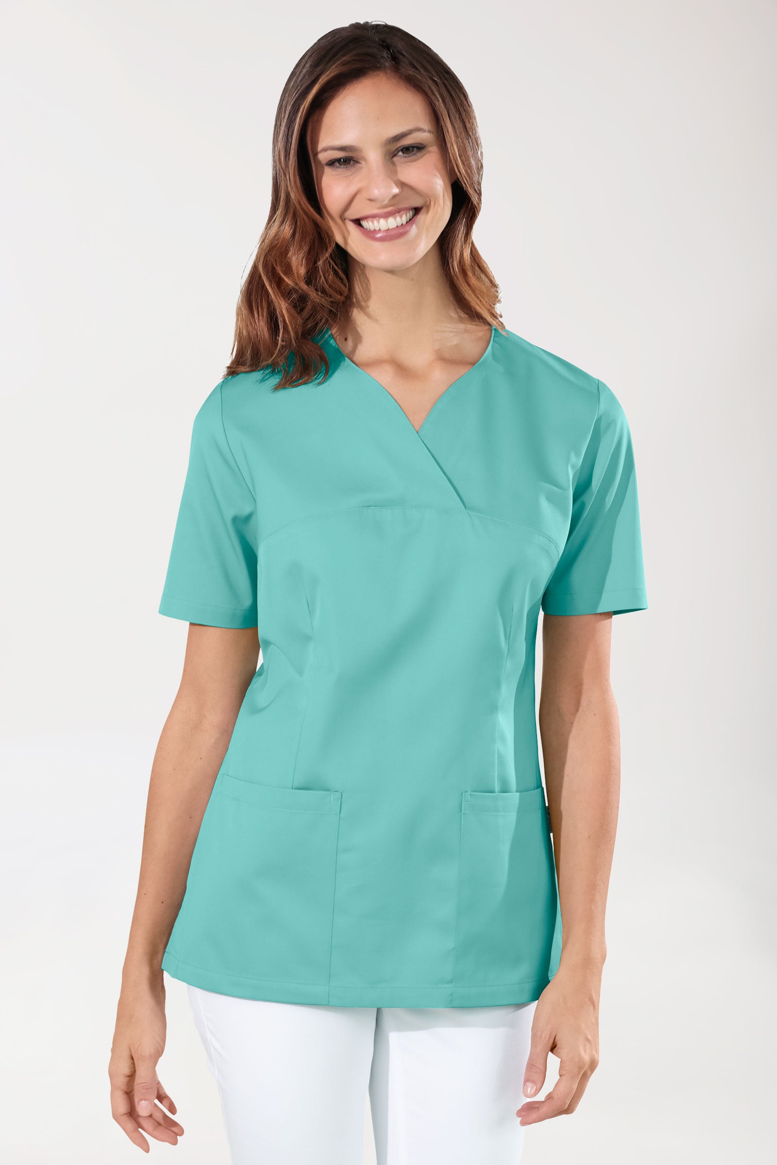 CORE Schlupfkasack Damen - Herzausschnitt aqua green, Vue de face