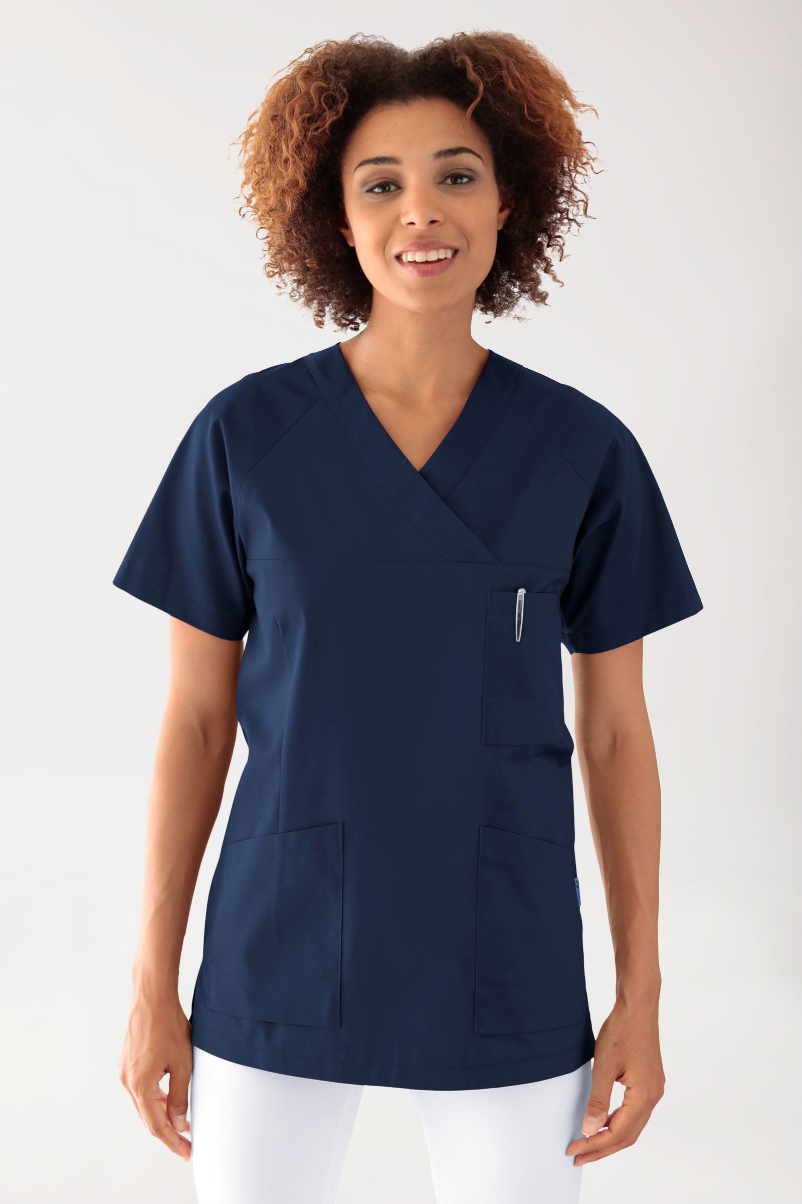 CORE Schlupfkasack Damen - V-Ausschnitt navy, Vue de face