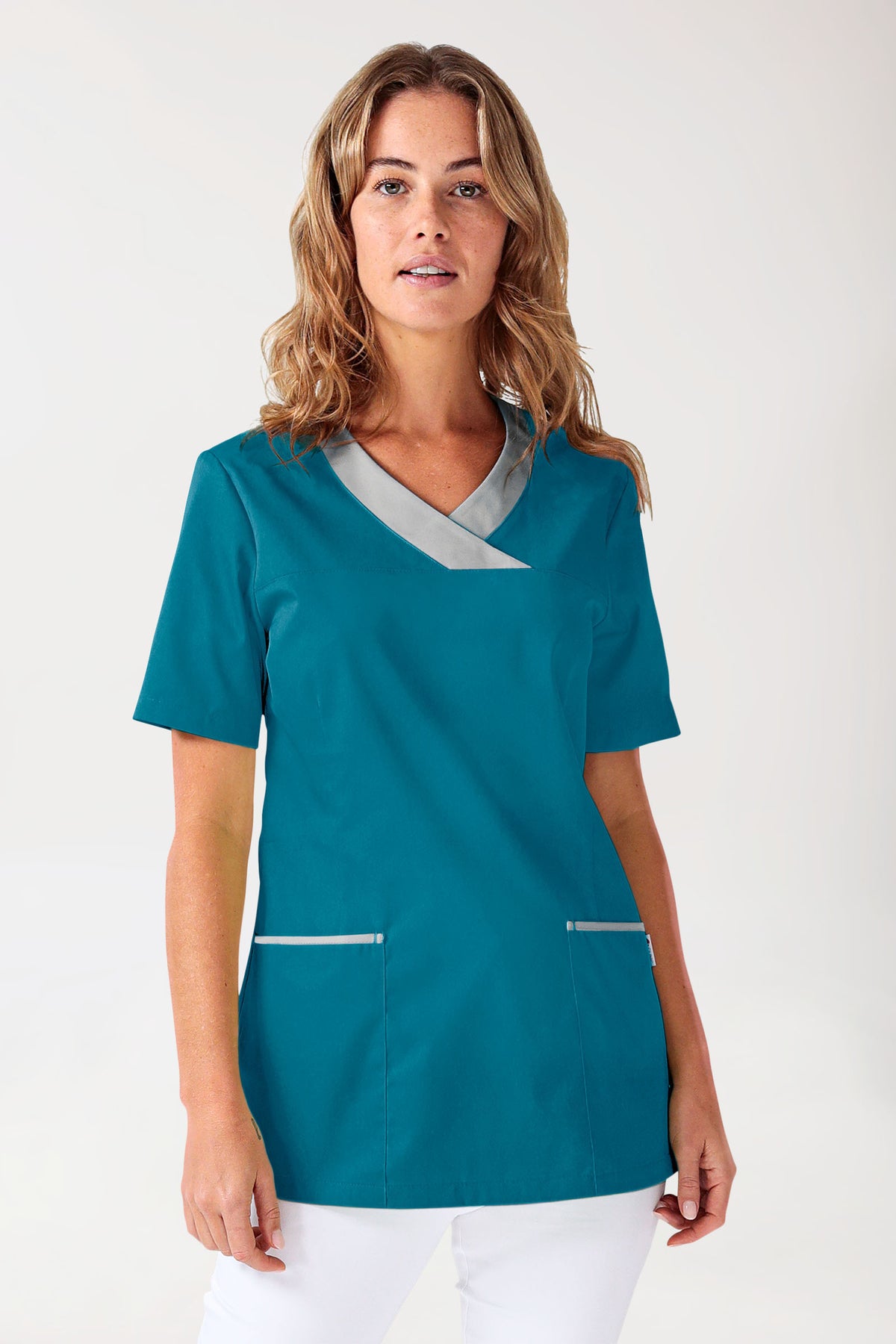 CORE Schlupfkasack Damen petrol/grau, Vue de face
