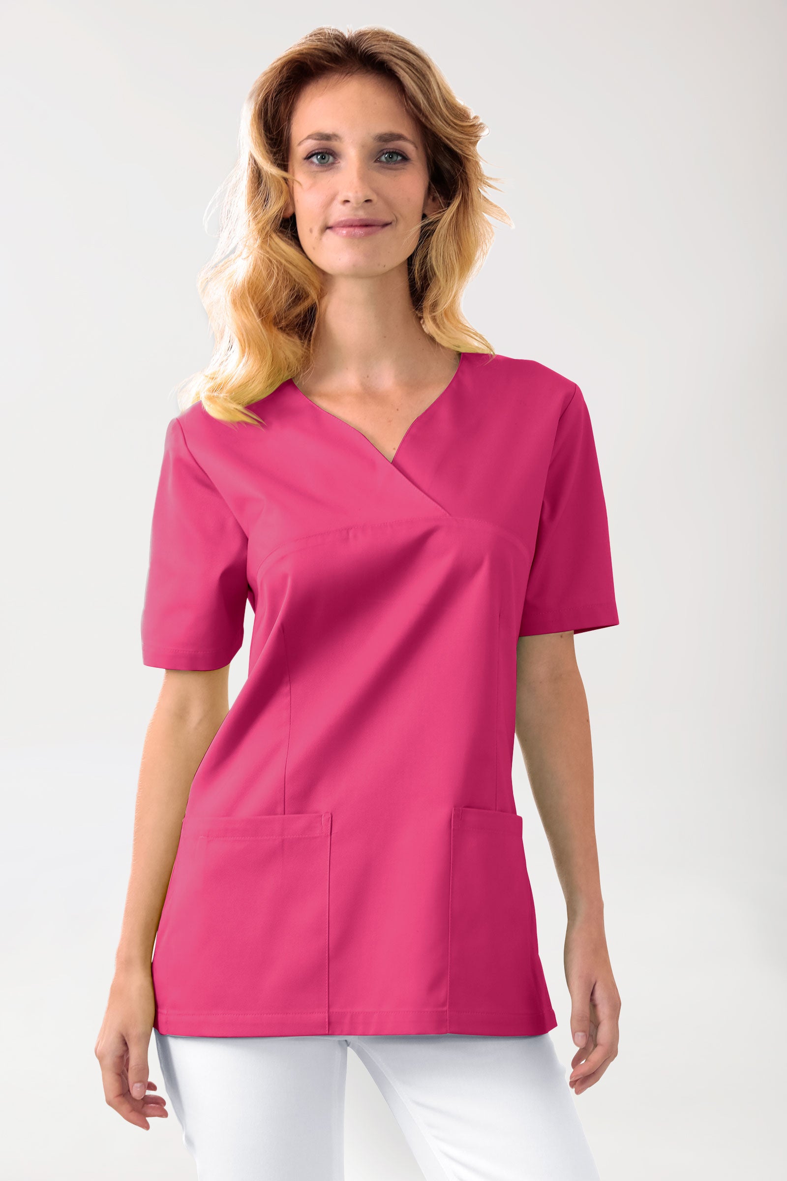 CORE Schlupfkasack Damen - Herzausschnitt pink, Vue de face