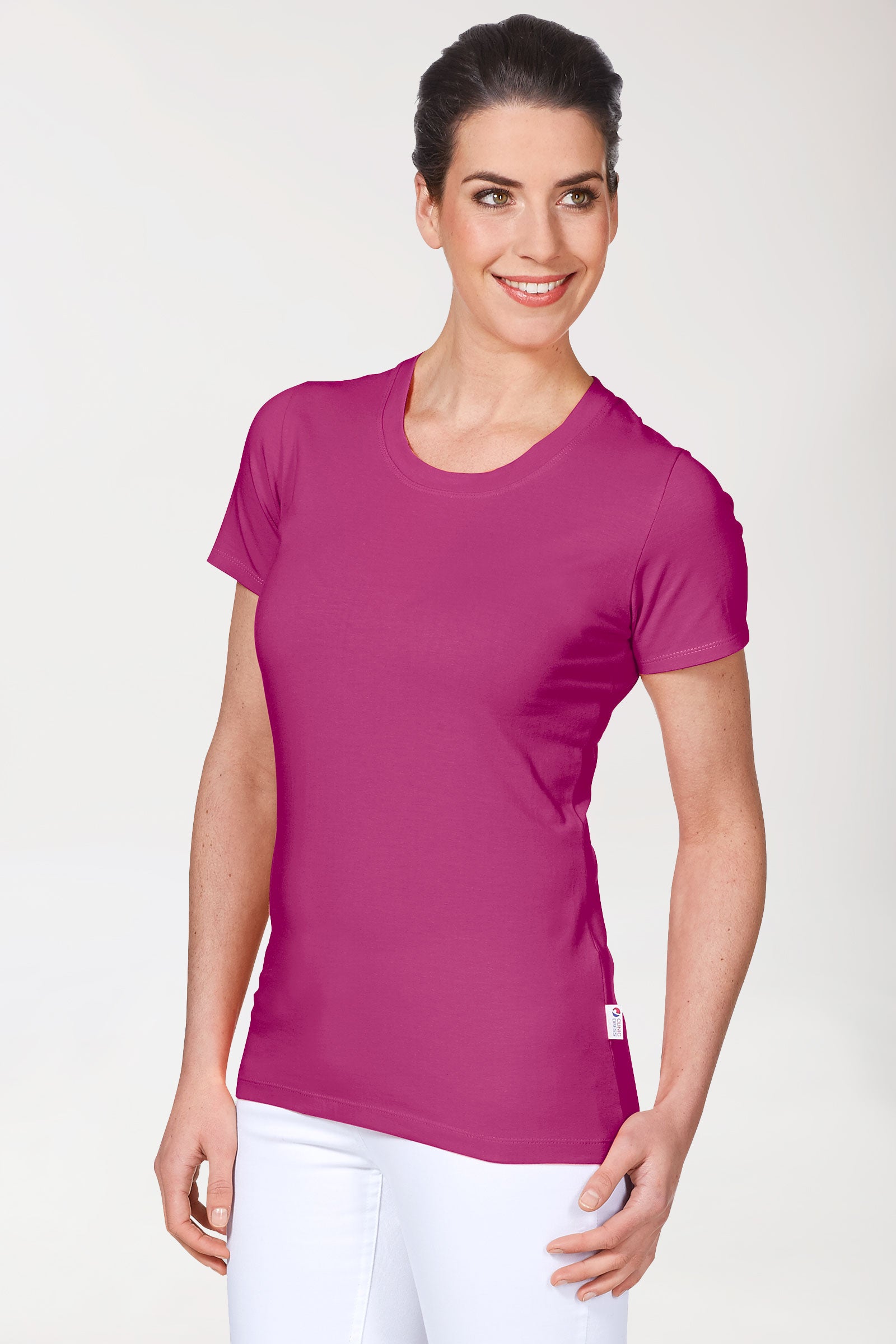 CORE Shirt Damen - Rundhals berry, Vue de face