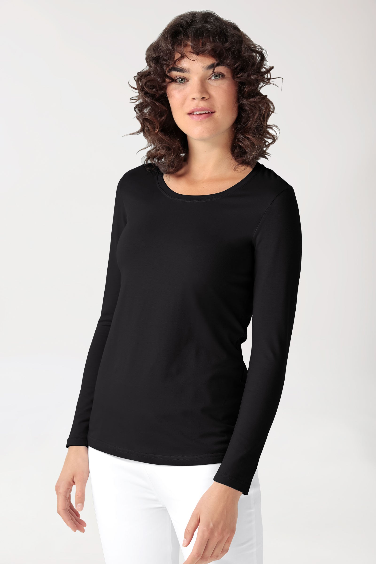 CORE Shirt Damen - 1/1 Arm schwarz, Vue de face