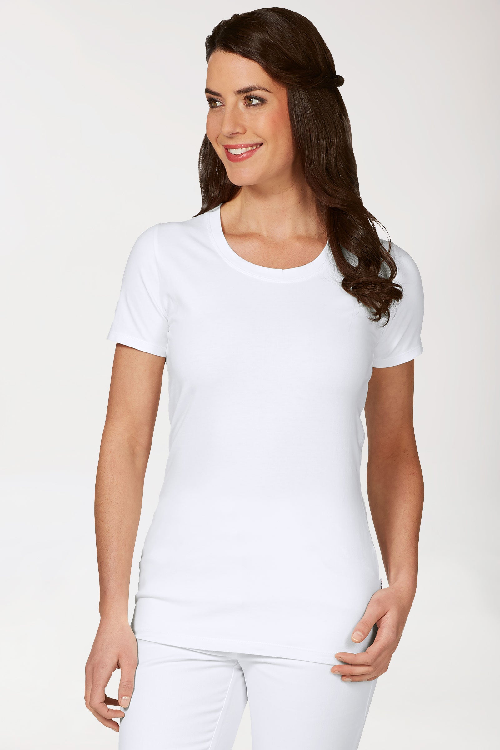 CORE Shirt Damen - Rundhals weiss