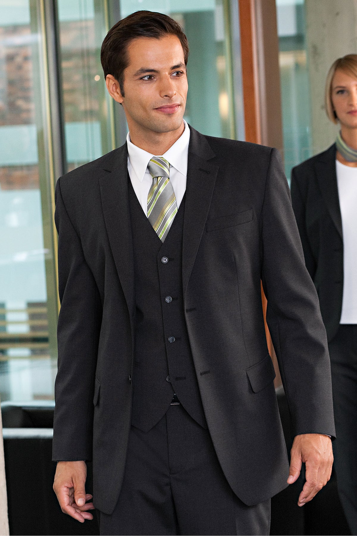 Stretchblazer für Herren Anthrazit Grau, Vue de face