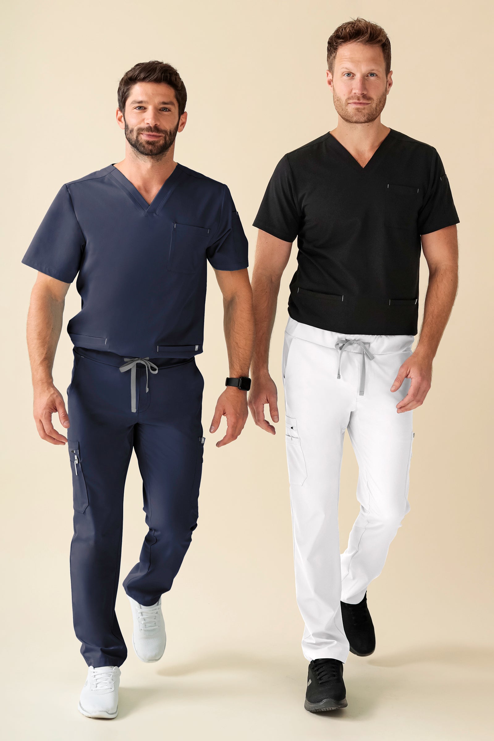 KAERE Hose Herren - gerader Saum Kurzgr. mit Beintaschen navy, Vorderansicht