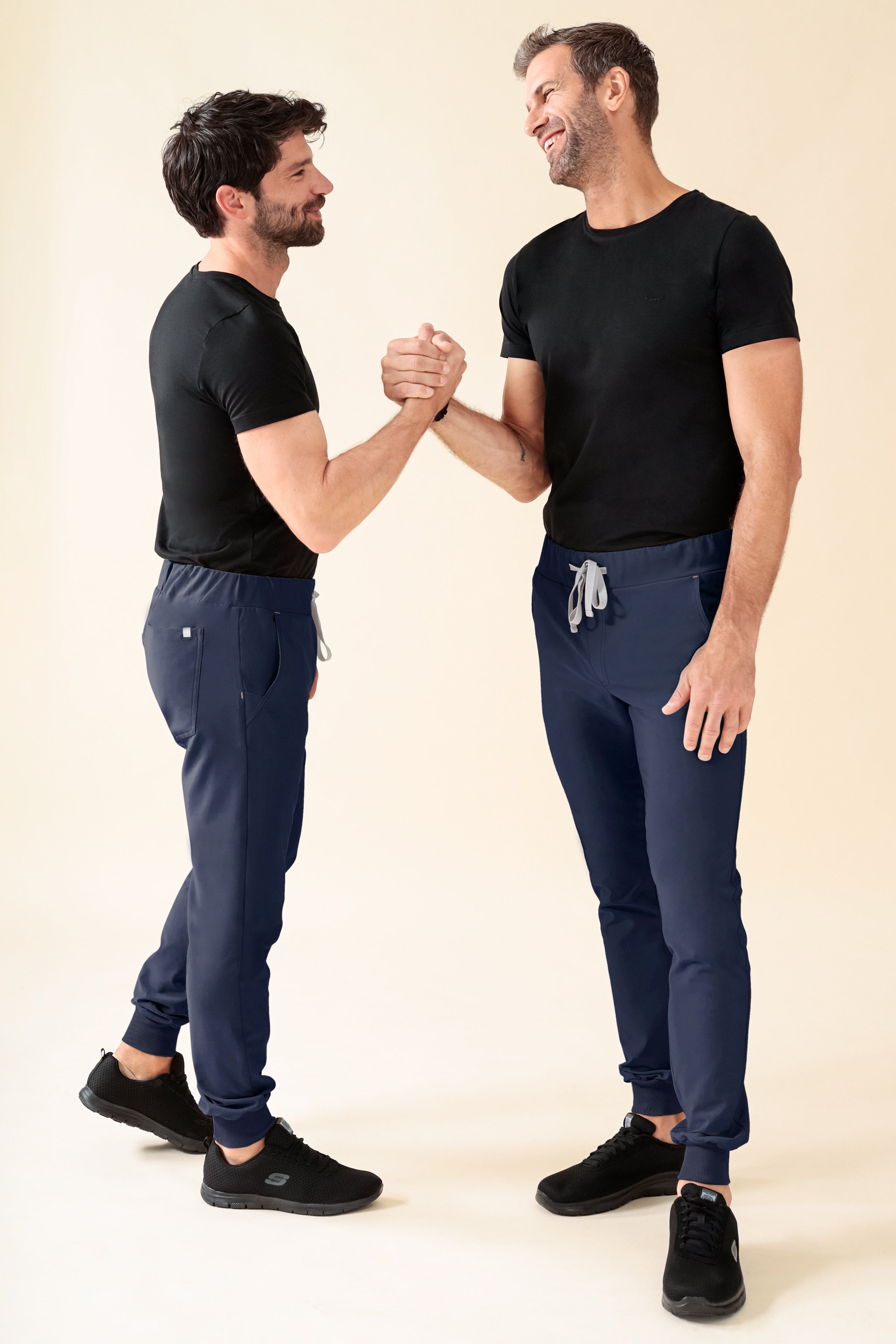 KAERE Hose Herren - Saumbündchen ohne Beintaschen navy, Vue de face