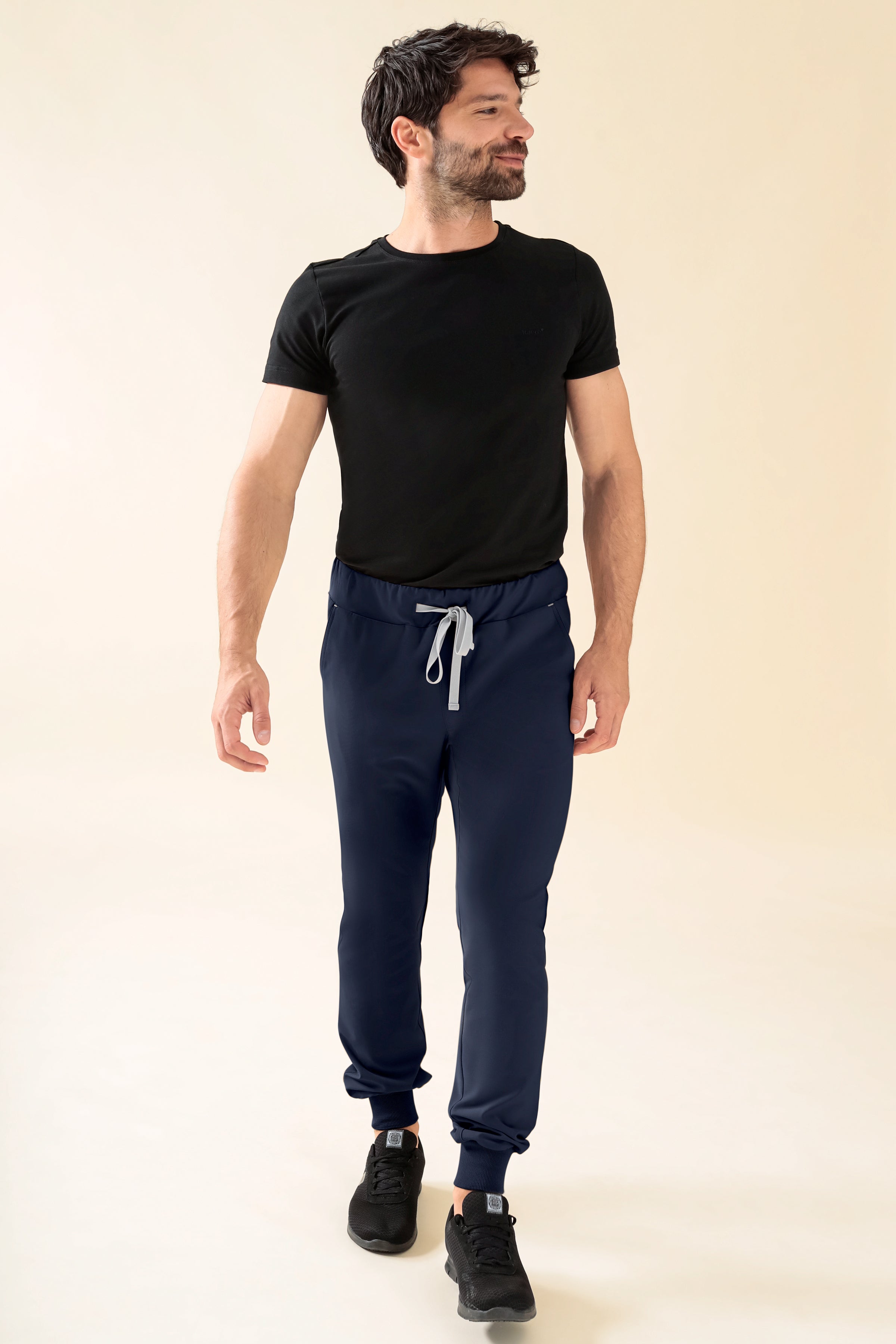 KAERE Hose Herren - Saumbündchen Kurzgr. ohne Beintaschen navy, Vorderansicht