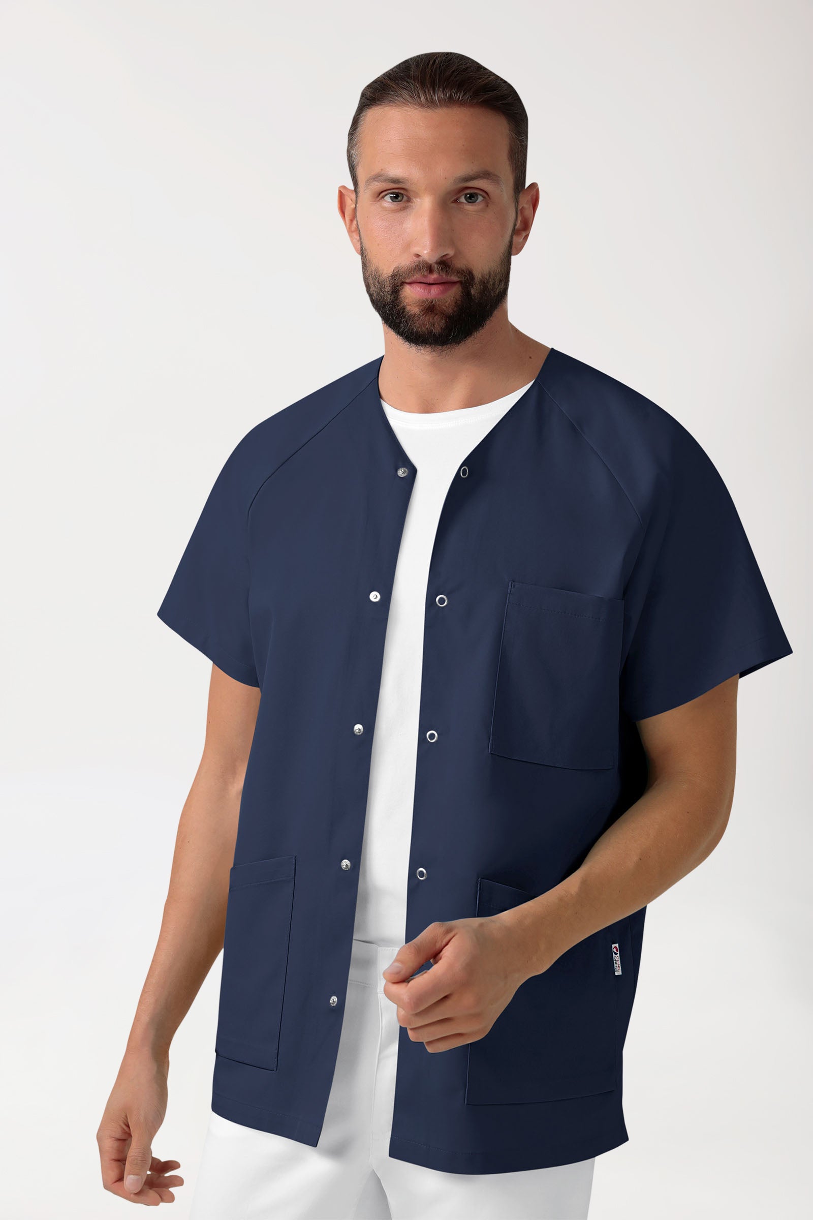 CORE Kasack Herren - durchgeknöpft navy, Vue de face
