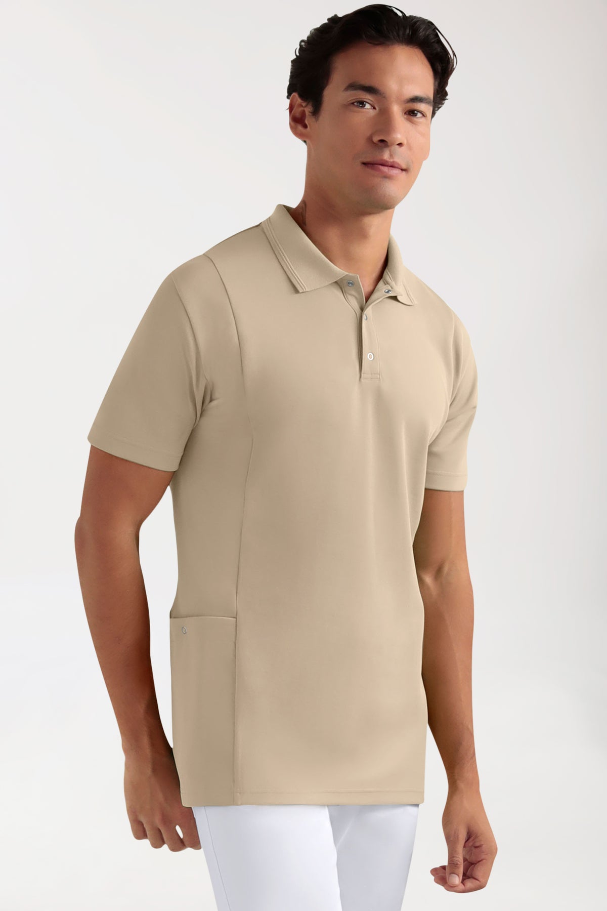 COMFY FLEX Stretch Schlupfkasack Herren - Polokragen sand