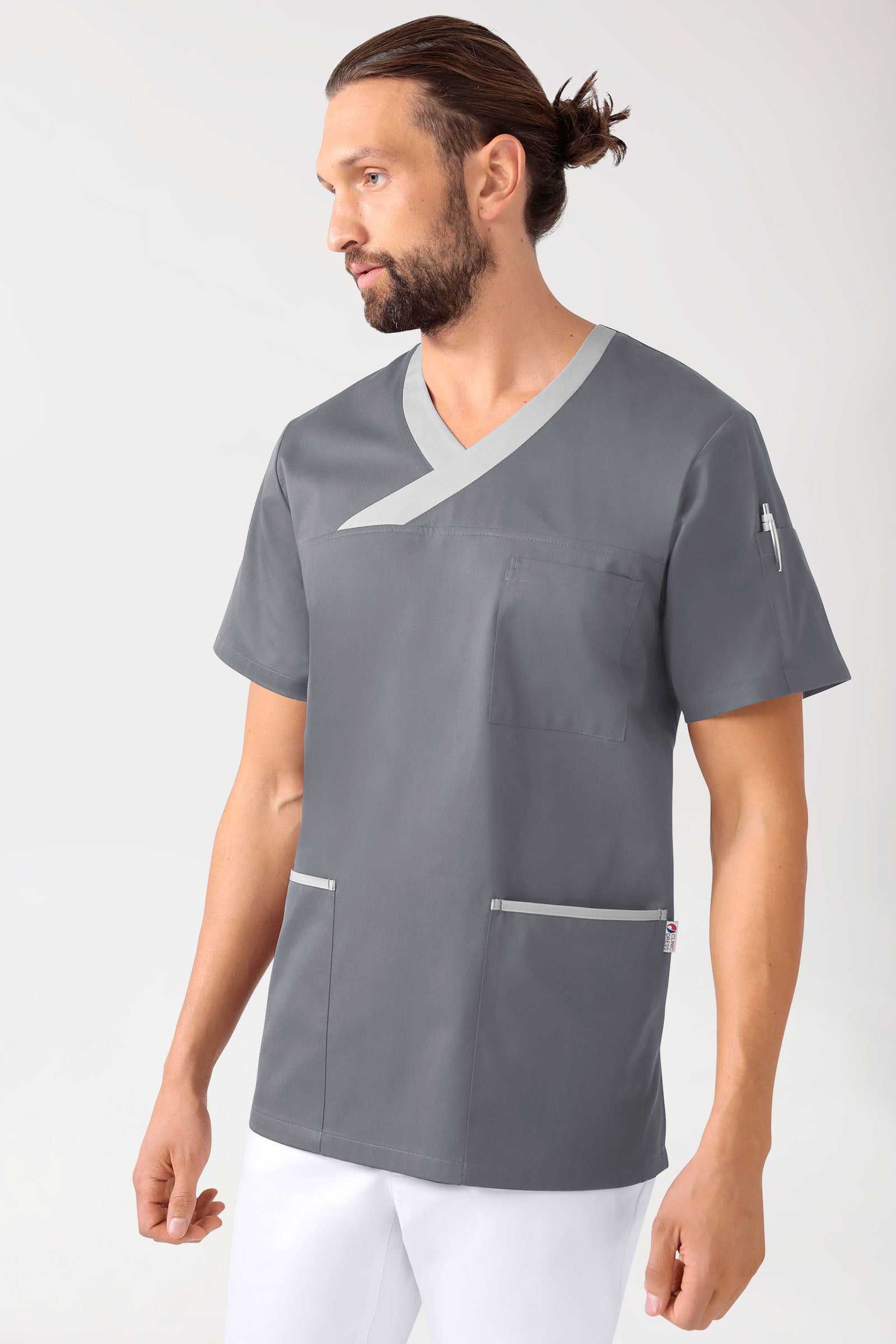 CORE Schlupfkasack Herren steingrau/grau, Vue de face
