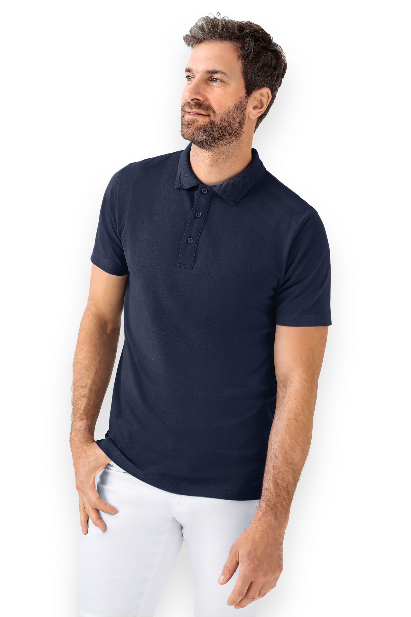 Shirt Herren Piqué - Polokragen navy