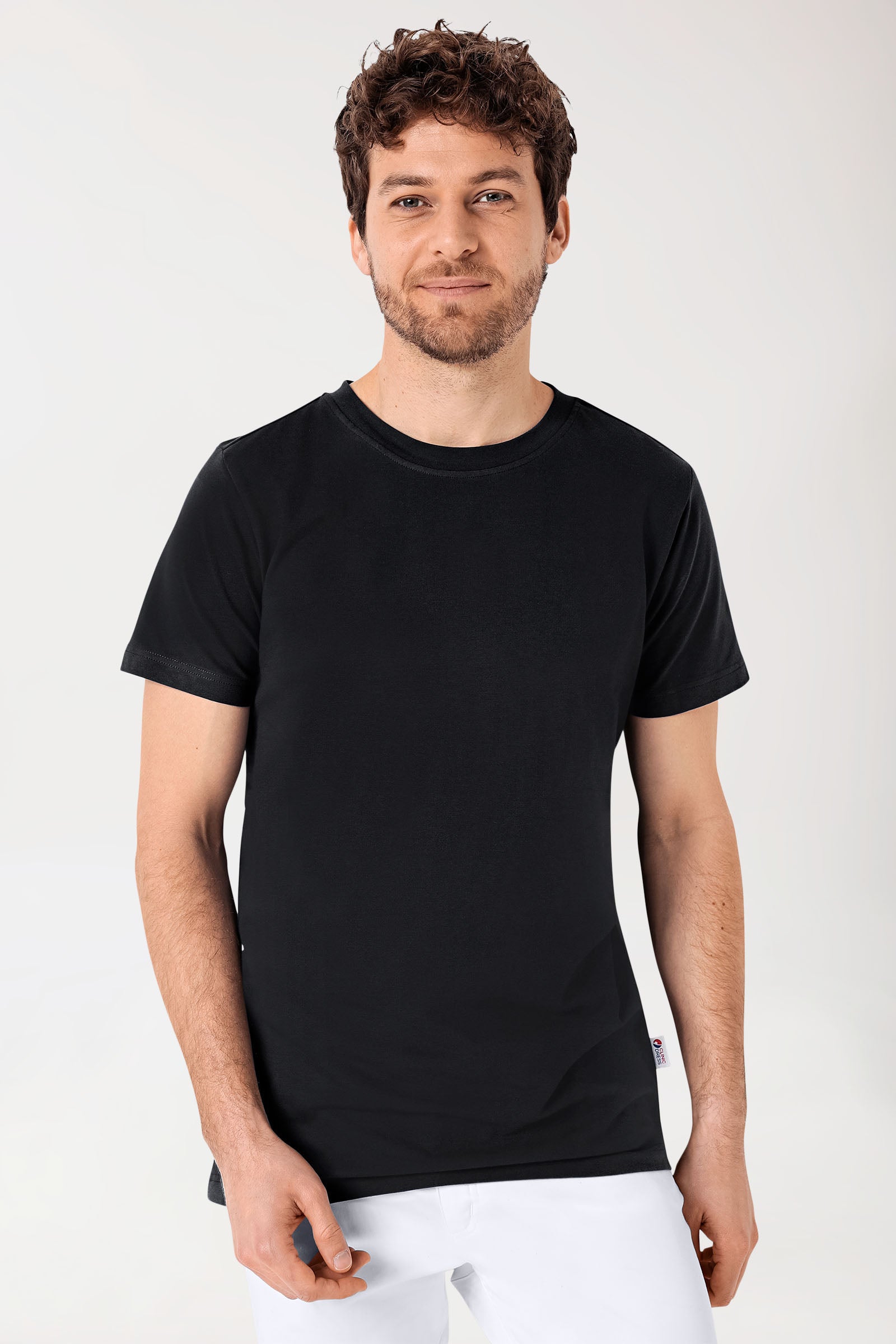 CORE Shirt Herren - Rundhals schwarz, Vue de face