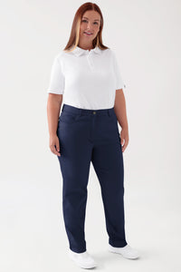 COMFY FLEX 5-Pocket Hose Damen - gerades Bein navy