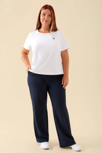 KAERE Shirt Damen - Rundhalsausschnitt weiss