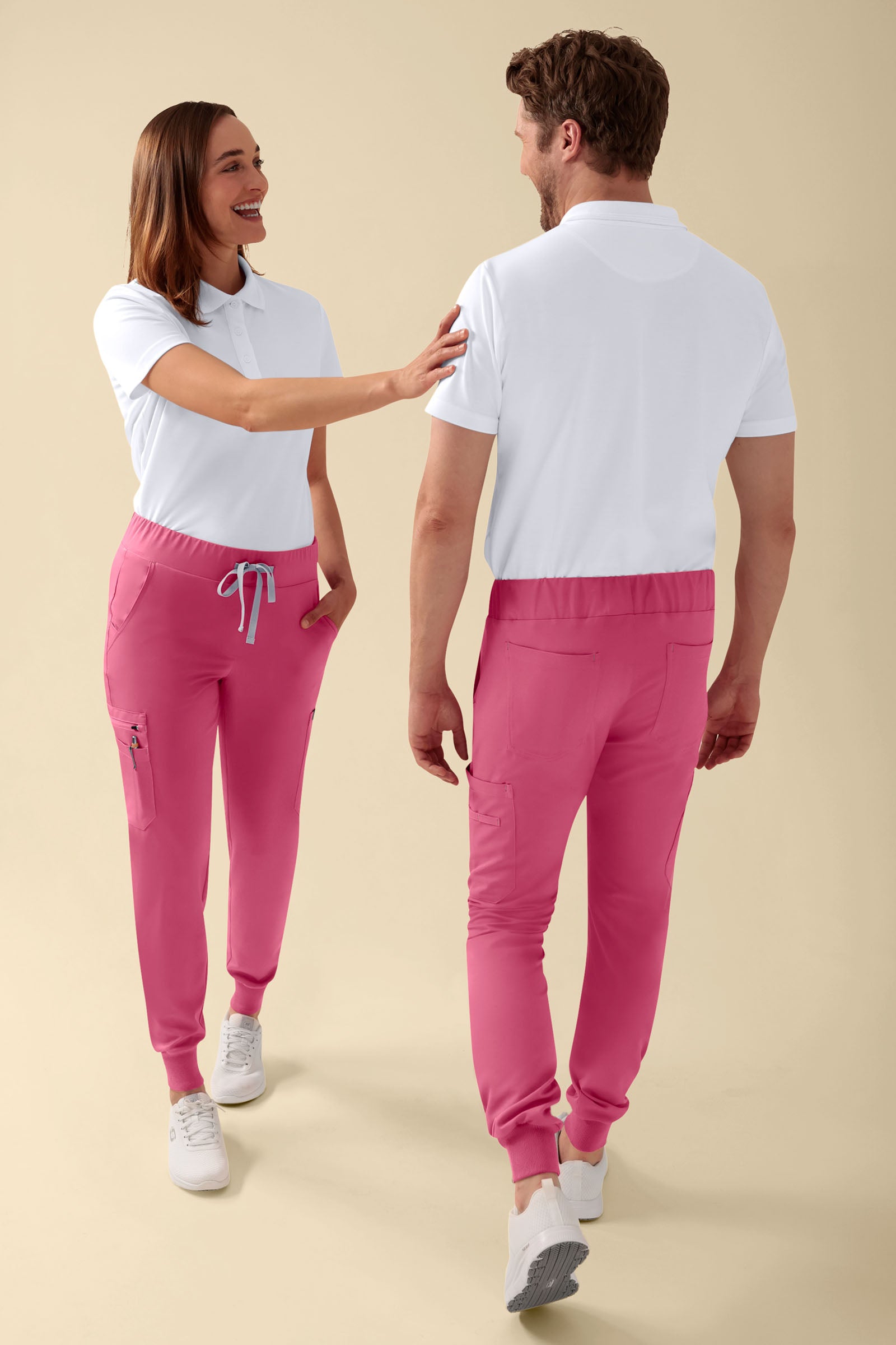 KAERE Hose Damen - Saumbündchen mit Beintaschen rosenholz, Vue de face