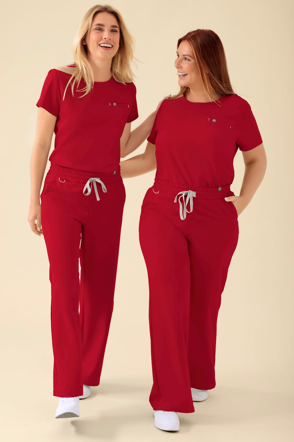 KAERE Hose Damen - weites Bein rot, Vue de face