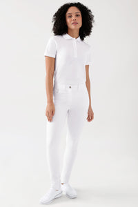 COMFY FLEX 5-Pocket Hose Damen - schlankes Bein weiss