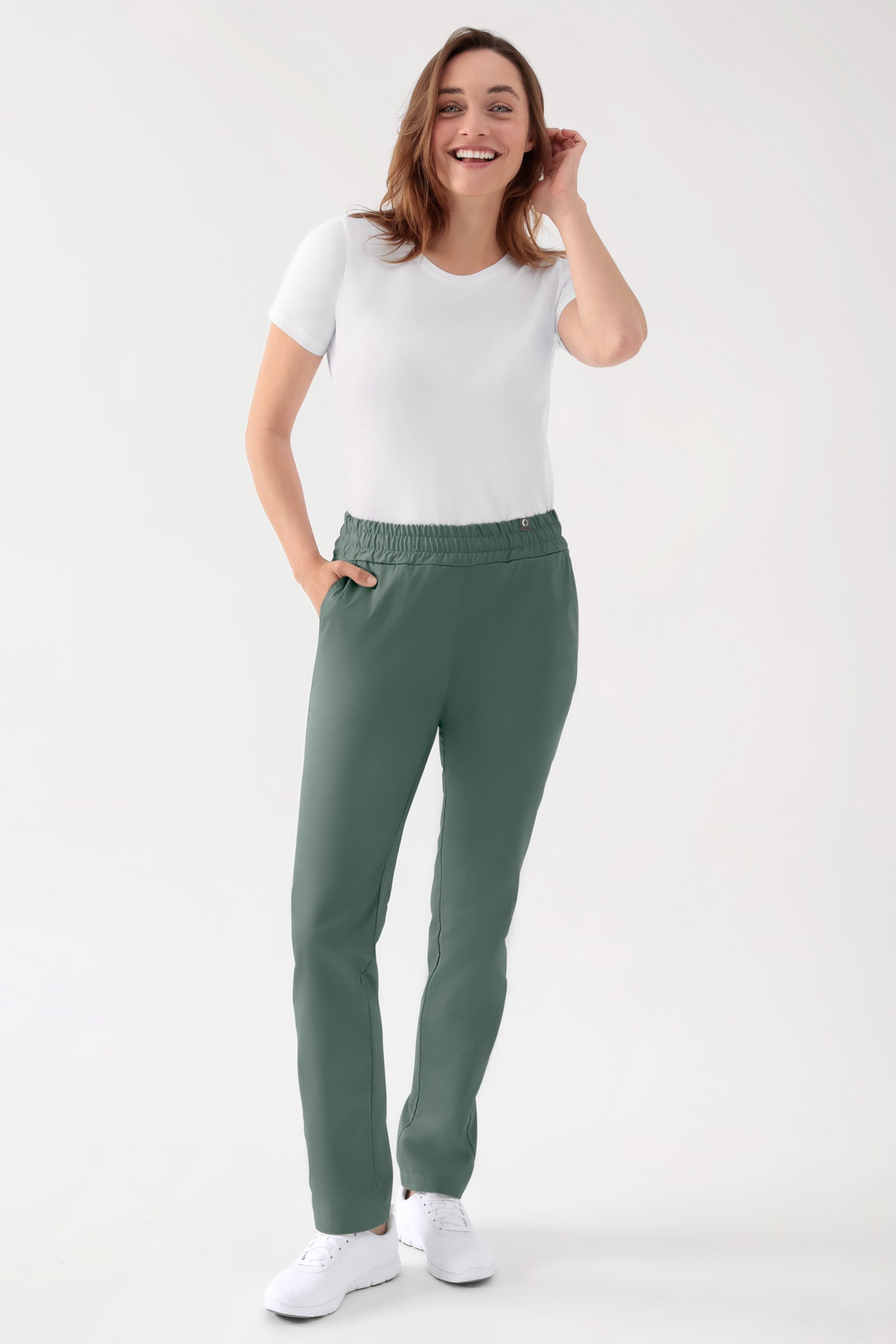 CORE Hose Unisex - hoher Bund dunkelgrün, Vue de face
