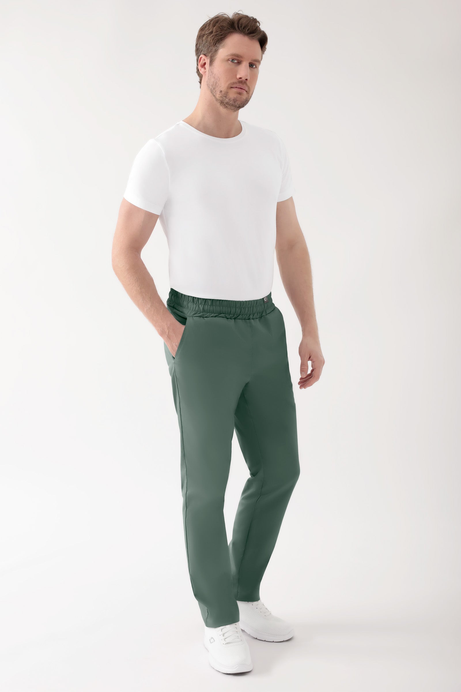 CORE Hose Unisex - hoher Bund dunkelgrün, Vue de face