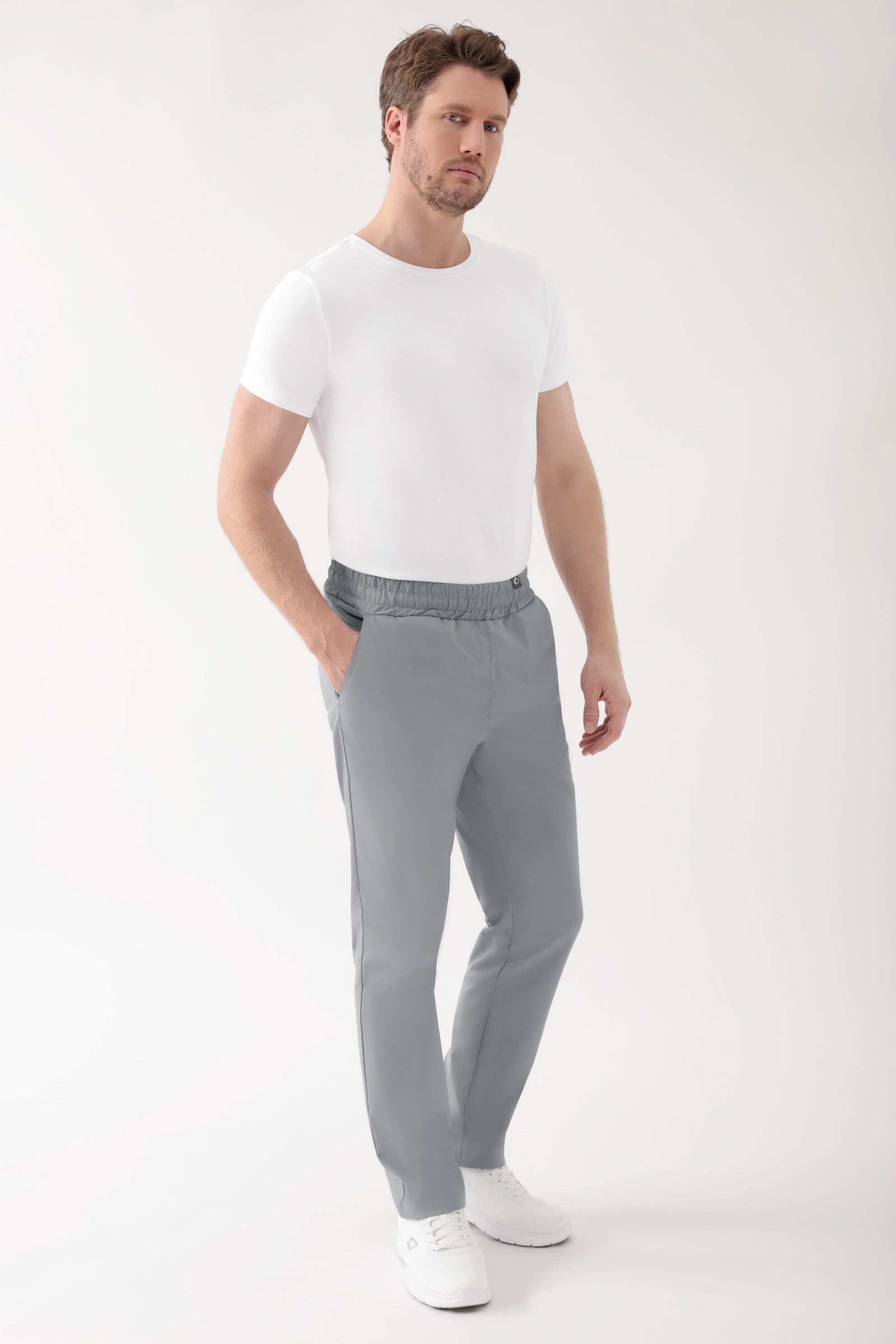 CORE Hose Unisex - hoher Bund grau, Vue de face