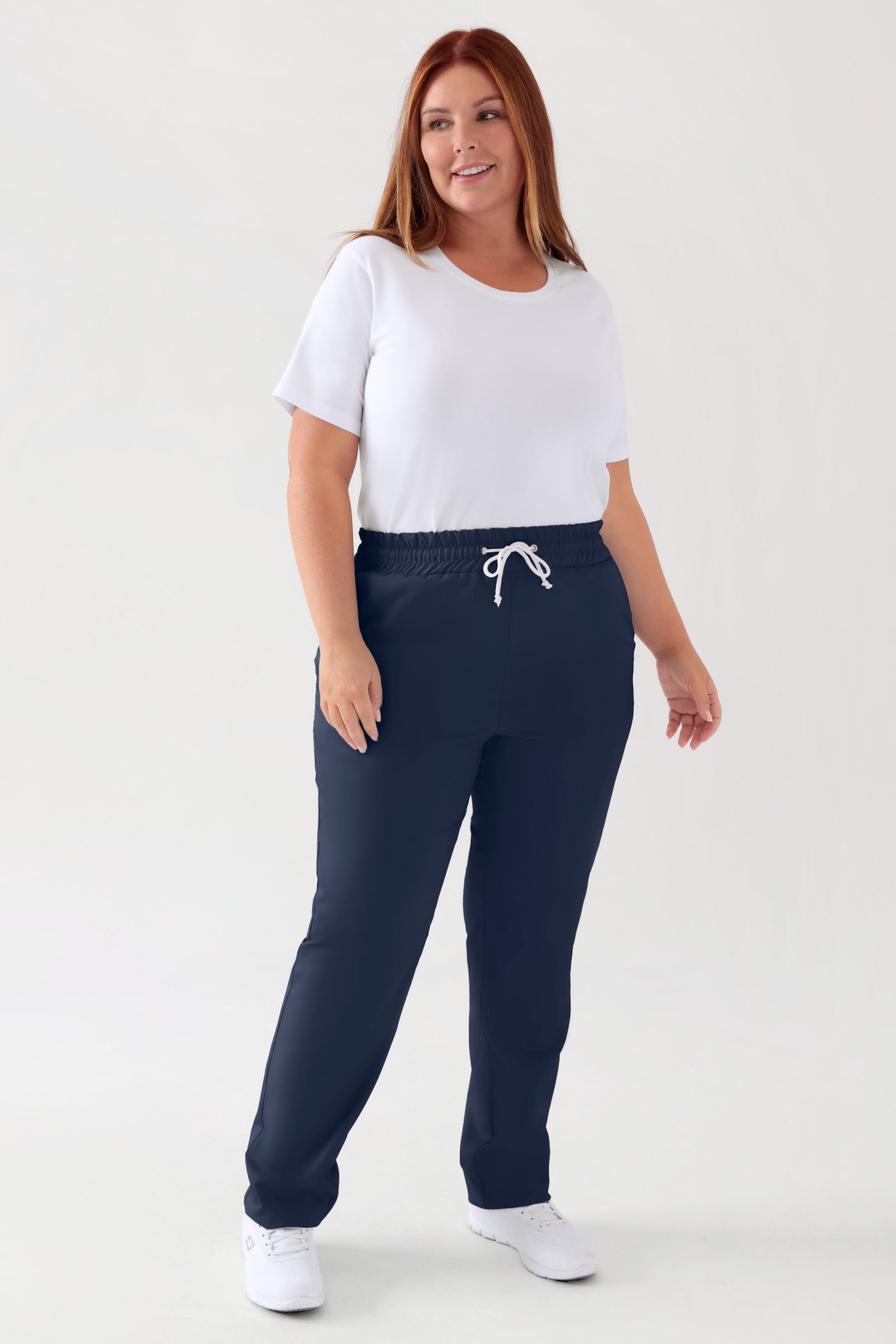 TENCEL™ Hose Unisex - Rundumgummibund navy, Vorderansicht