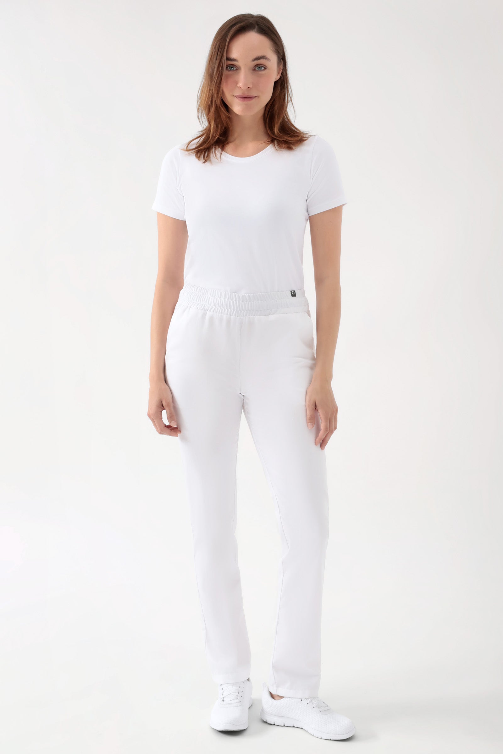 CORE Hose Unisex - hoher Bund weiss, Vue de face