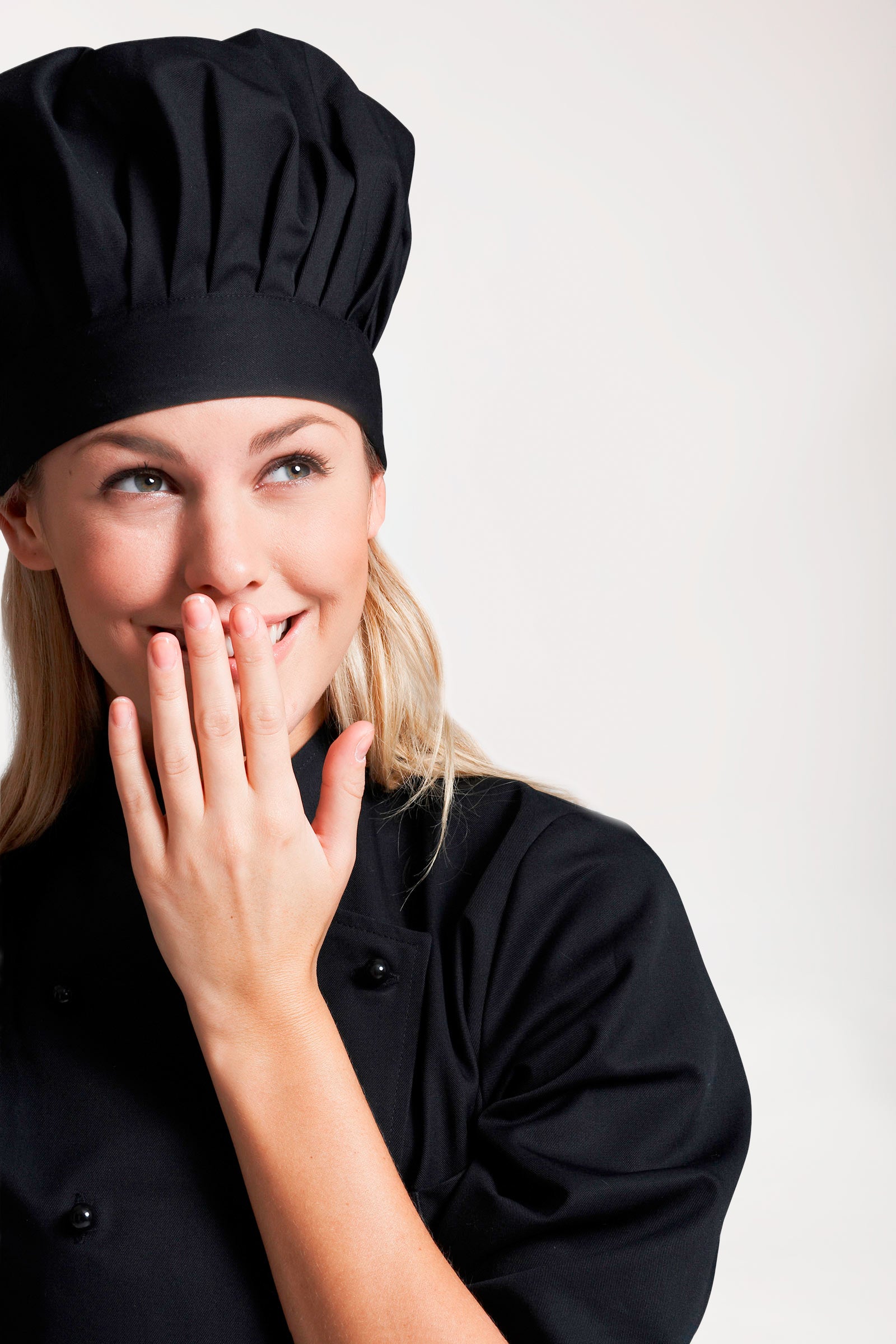 Gastro Kochmütze Unisex schwarz, Vue de face