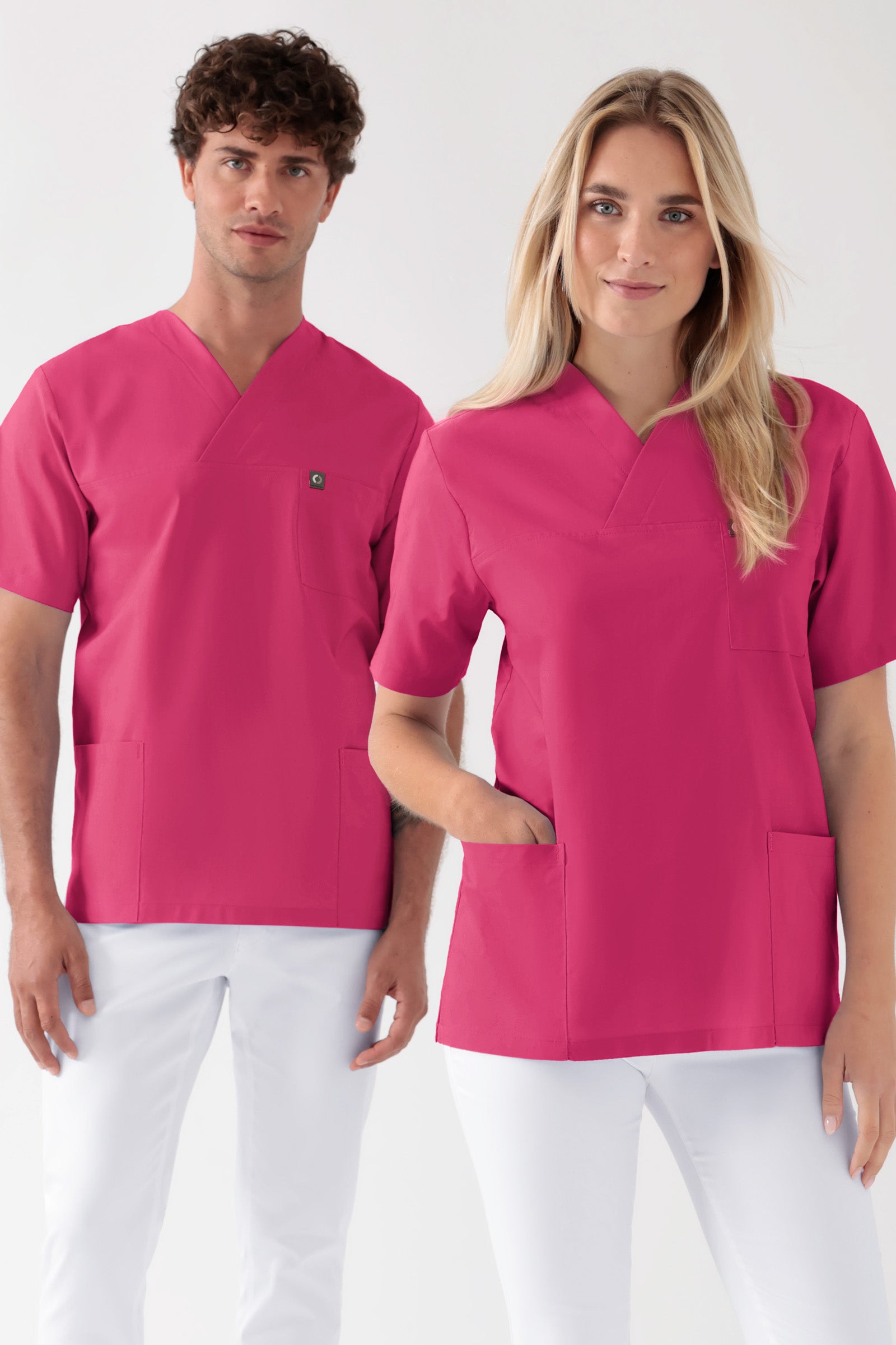 Baumwolle Schlupfkasack Unisex - Doppelpack pink, Vue de face