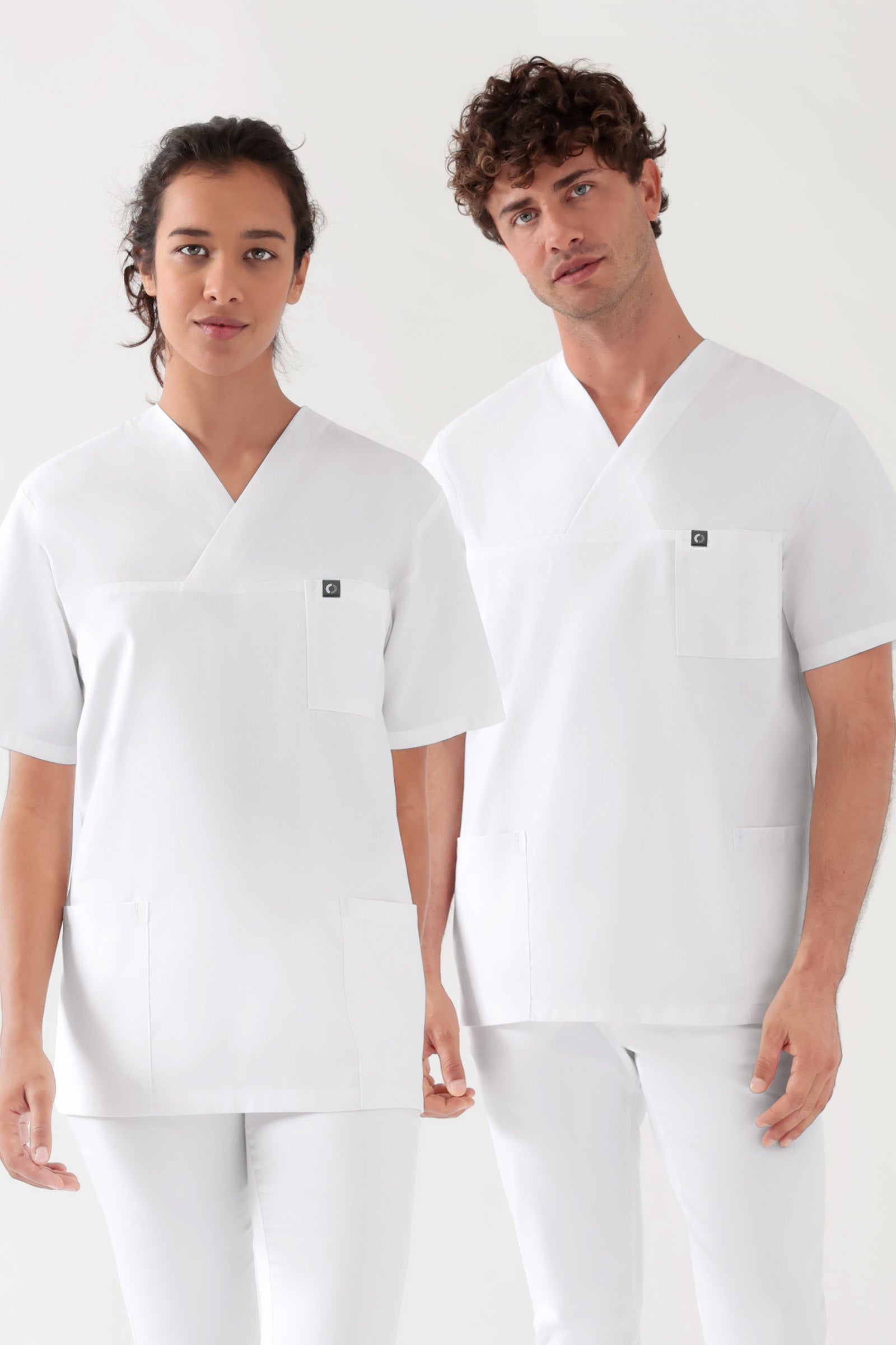 Baumwolle Schlupfkasack Unisex - Doppelpack weiss, Vue de face
