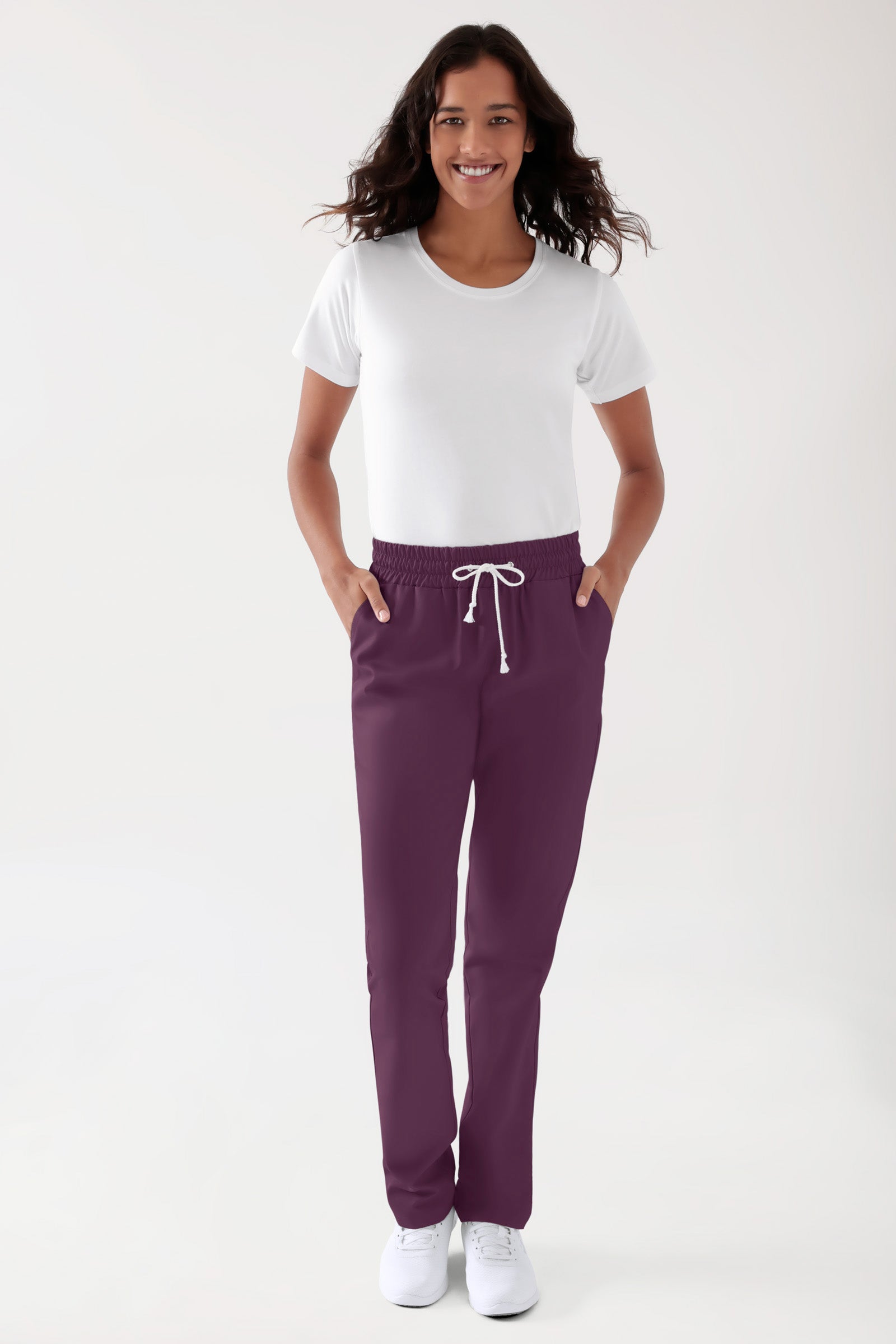 TENCEL™ Hose Unisex - Rundumgummibund black berry, Vue de face