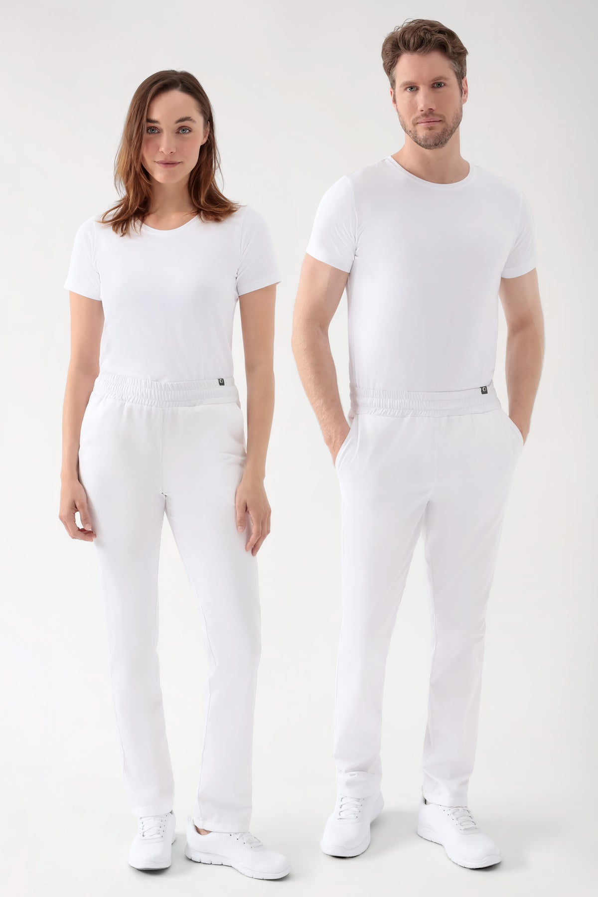 CORE Hose Unisex - hoher Bund weiss, Vue de face
