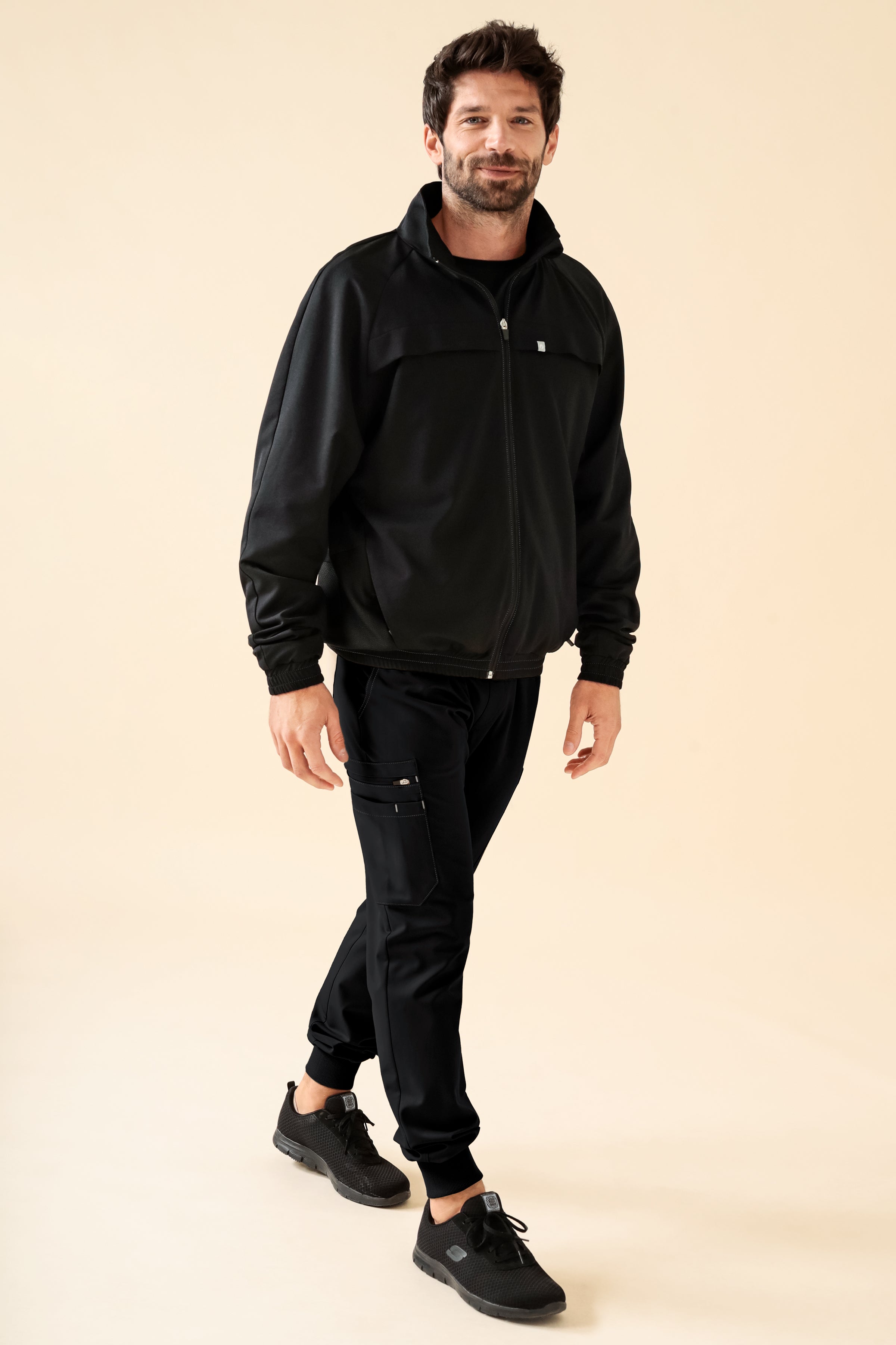KAERE Blousonjacke Herren - mit elastischen Bündchen schwarz