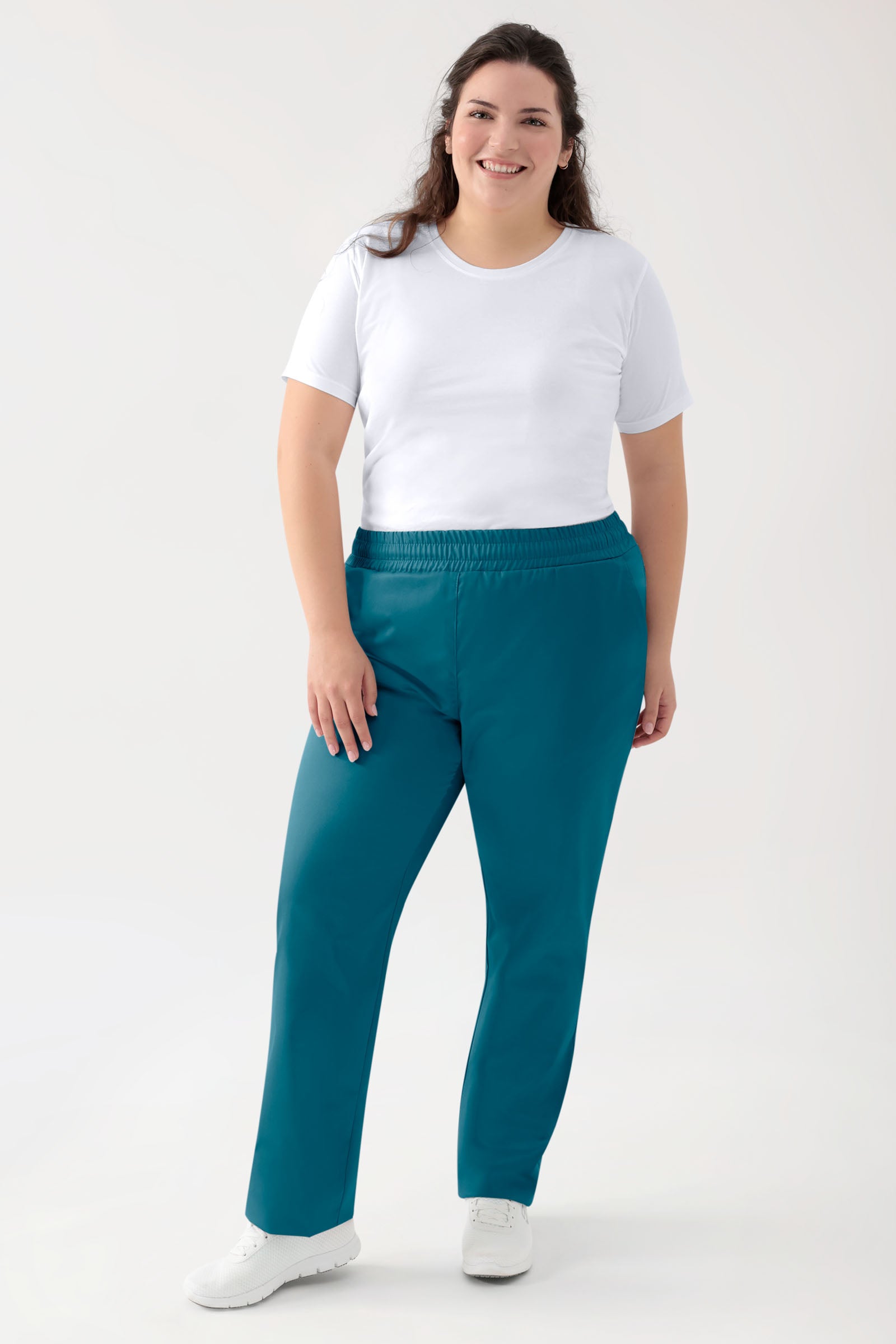 Stretch Hose Unisex - Rundumgummibund petrol