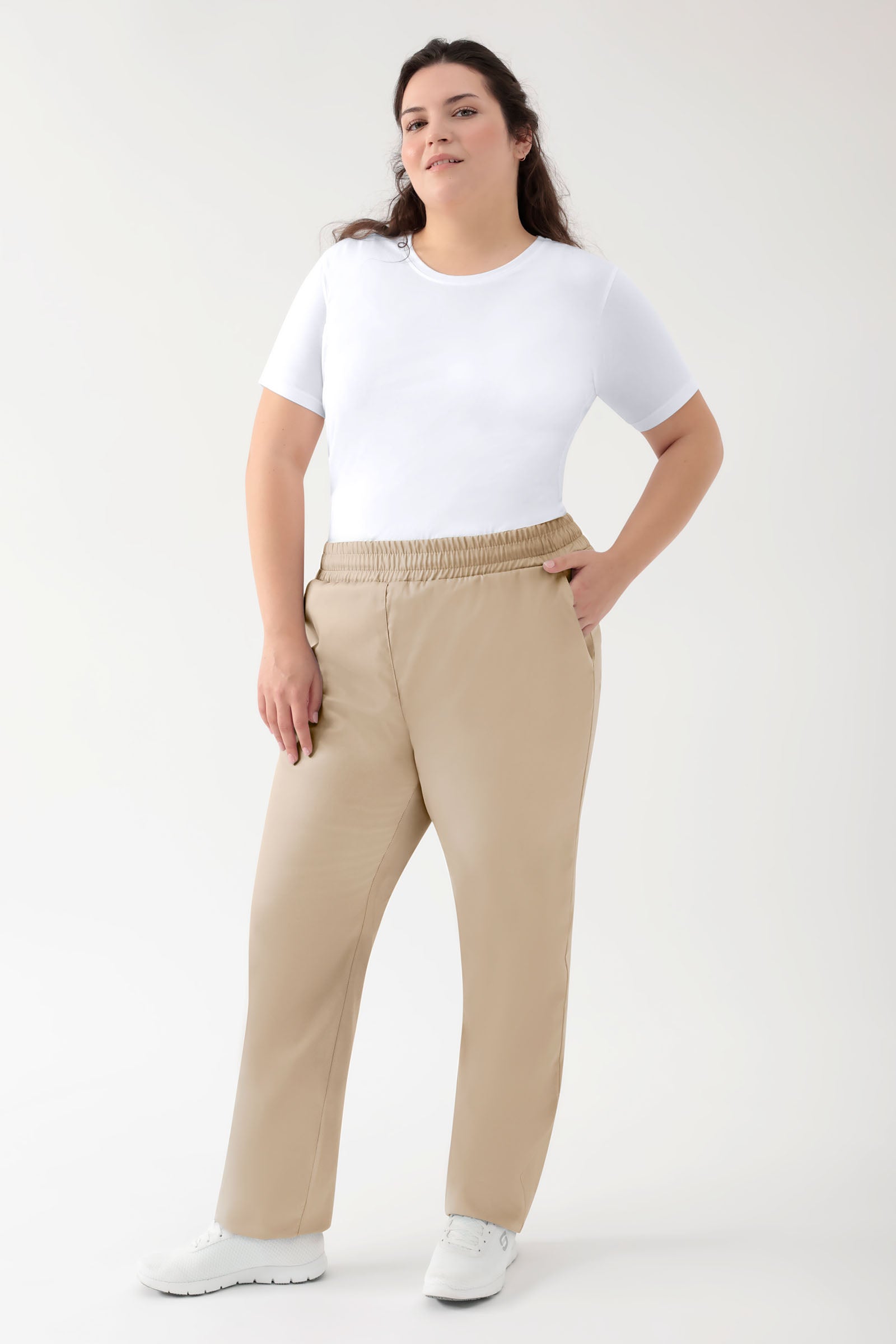 GREEN Stretch Hose Unisex - Rundumgummibund sand, Vue de face