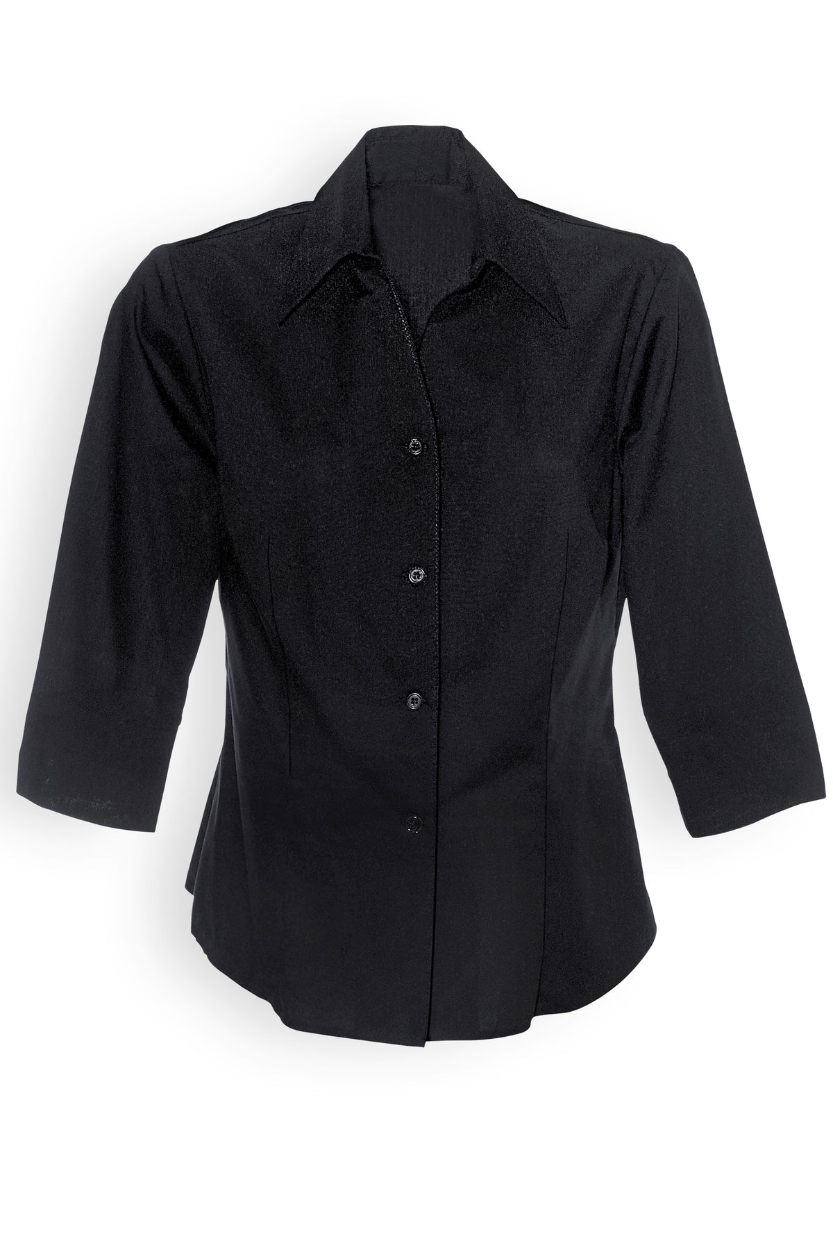 Damenbluse Schwarz mit 3/4-Arm