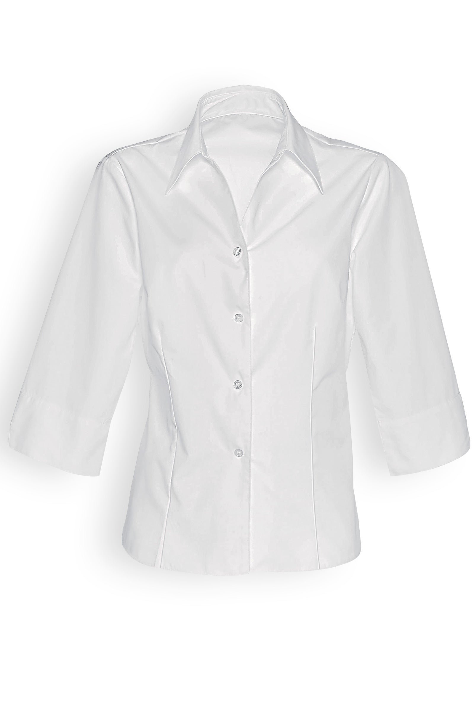 Damenbluse Weiss mit 3/4-Arm