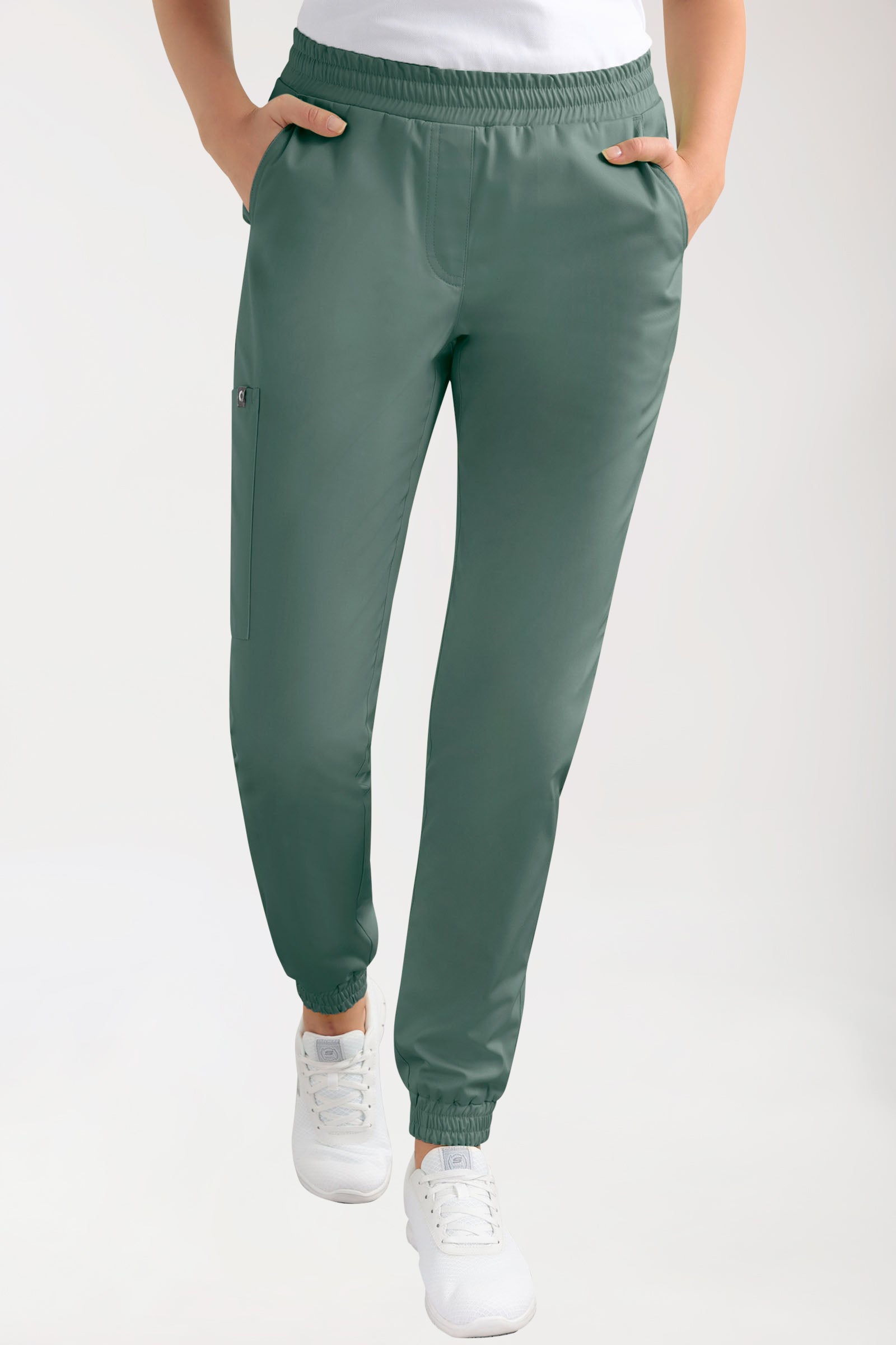 CORE Cargohose Damen - Jogpants Style dunkelgrün, Vue de face