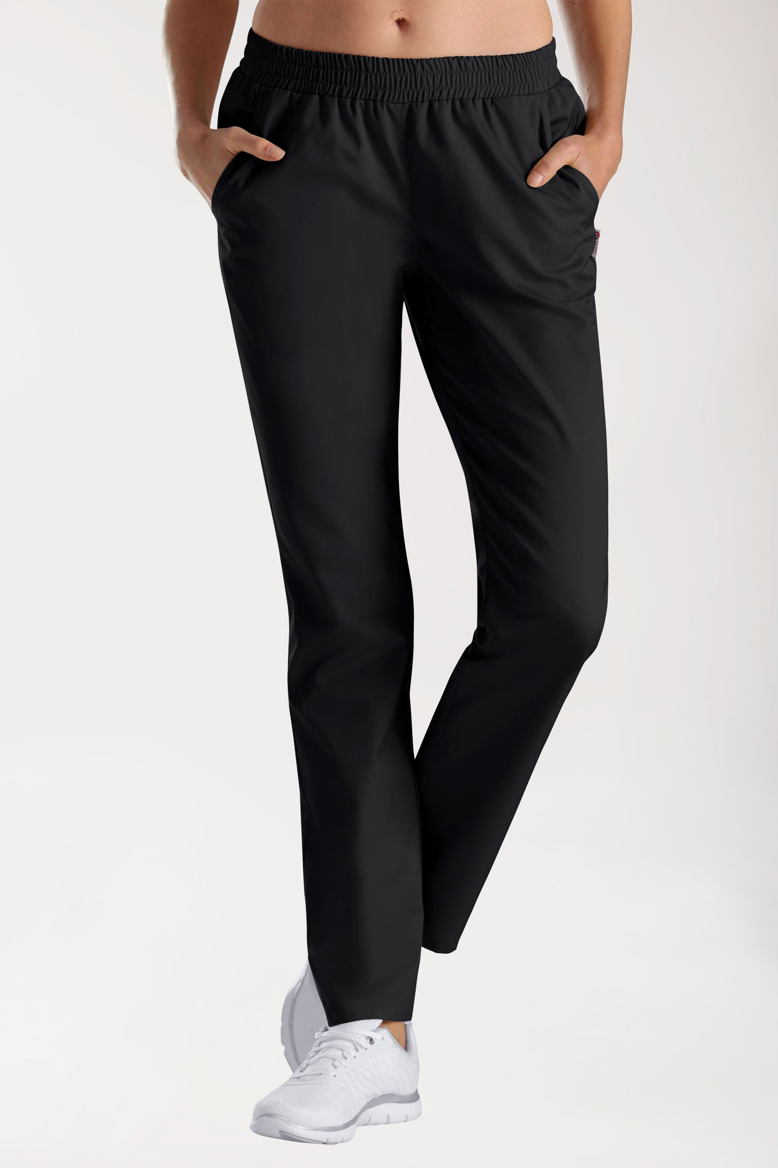 CORE Hose Damen - leicht vertiefter Bund schwarz, Vue de face