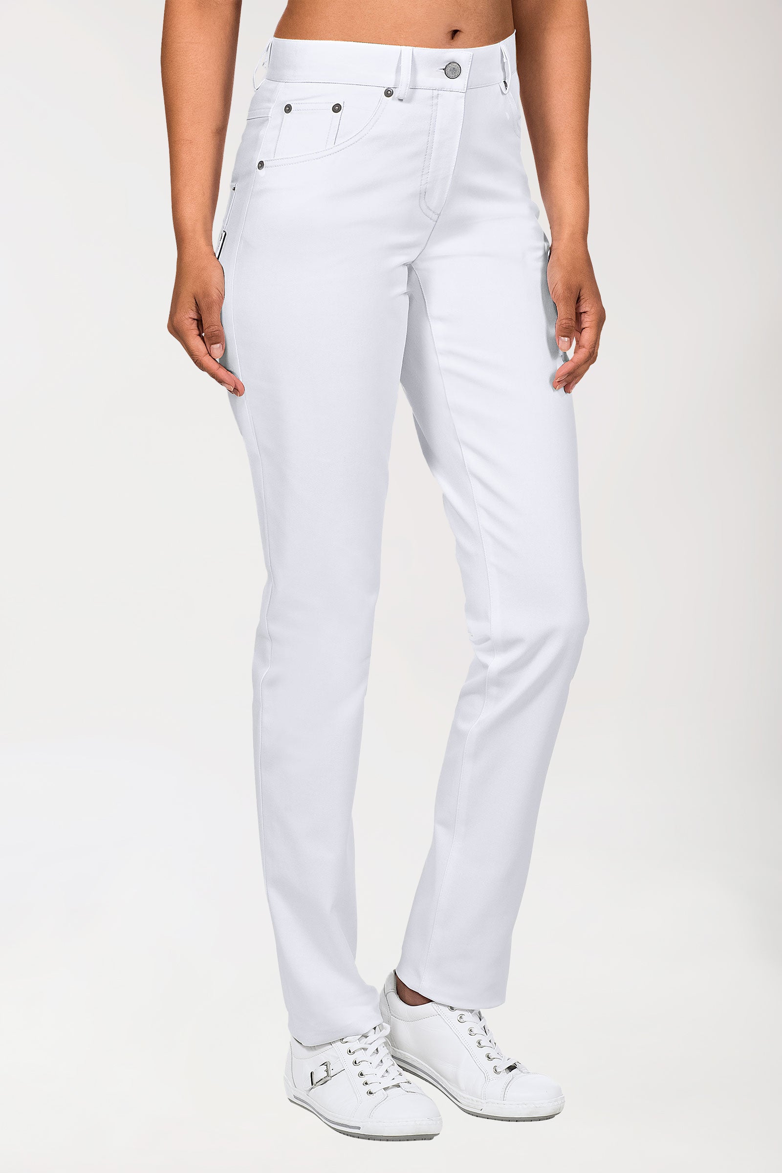 5-Pocket Hose Damen - Langgrösse weiss