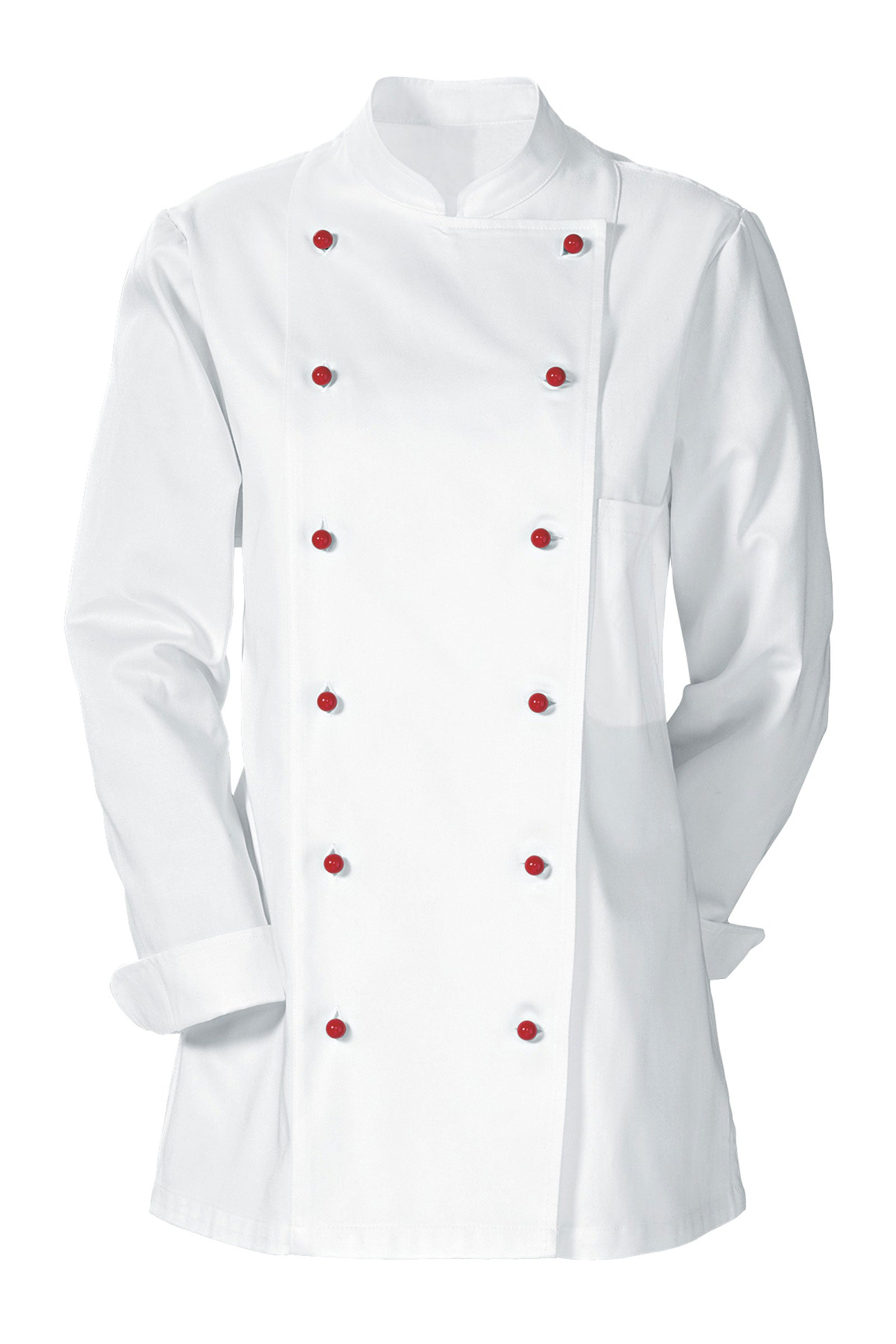 Damenkochjacke Weiss 100% Baumwolle