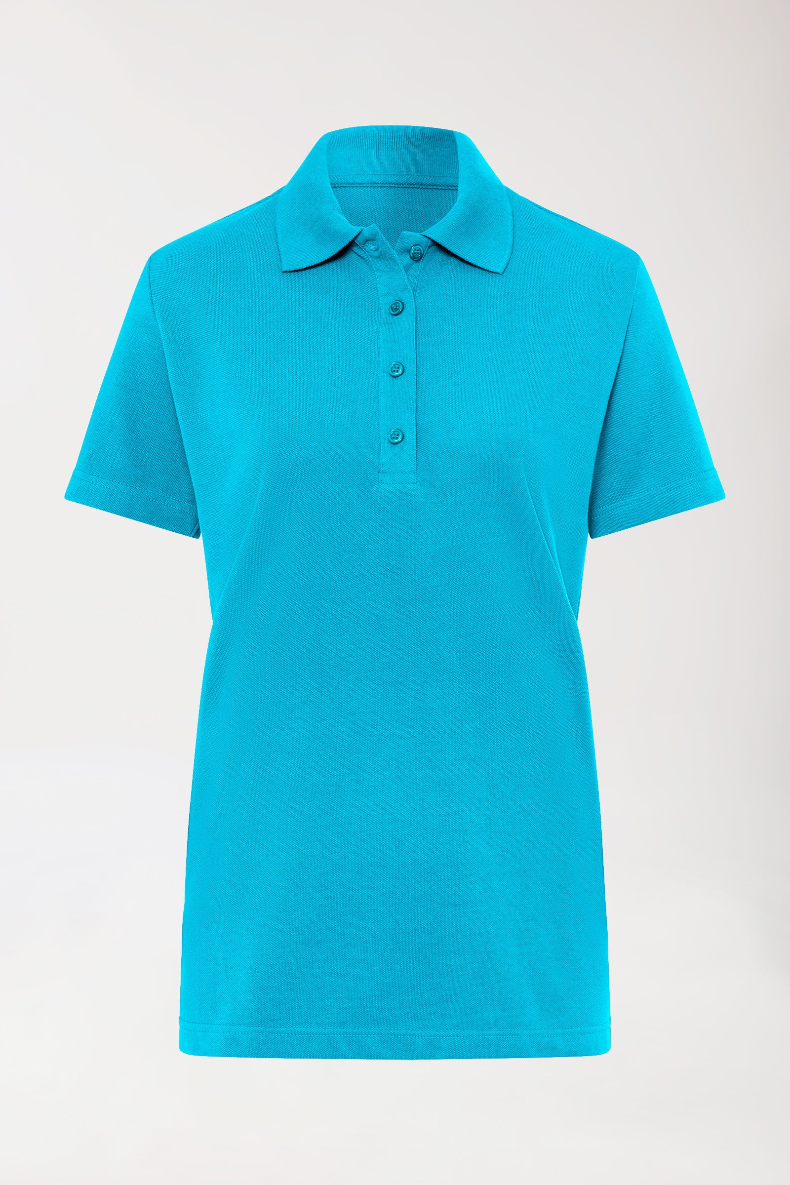 CORE Shirt Damen - Polokragen türkis
