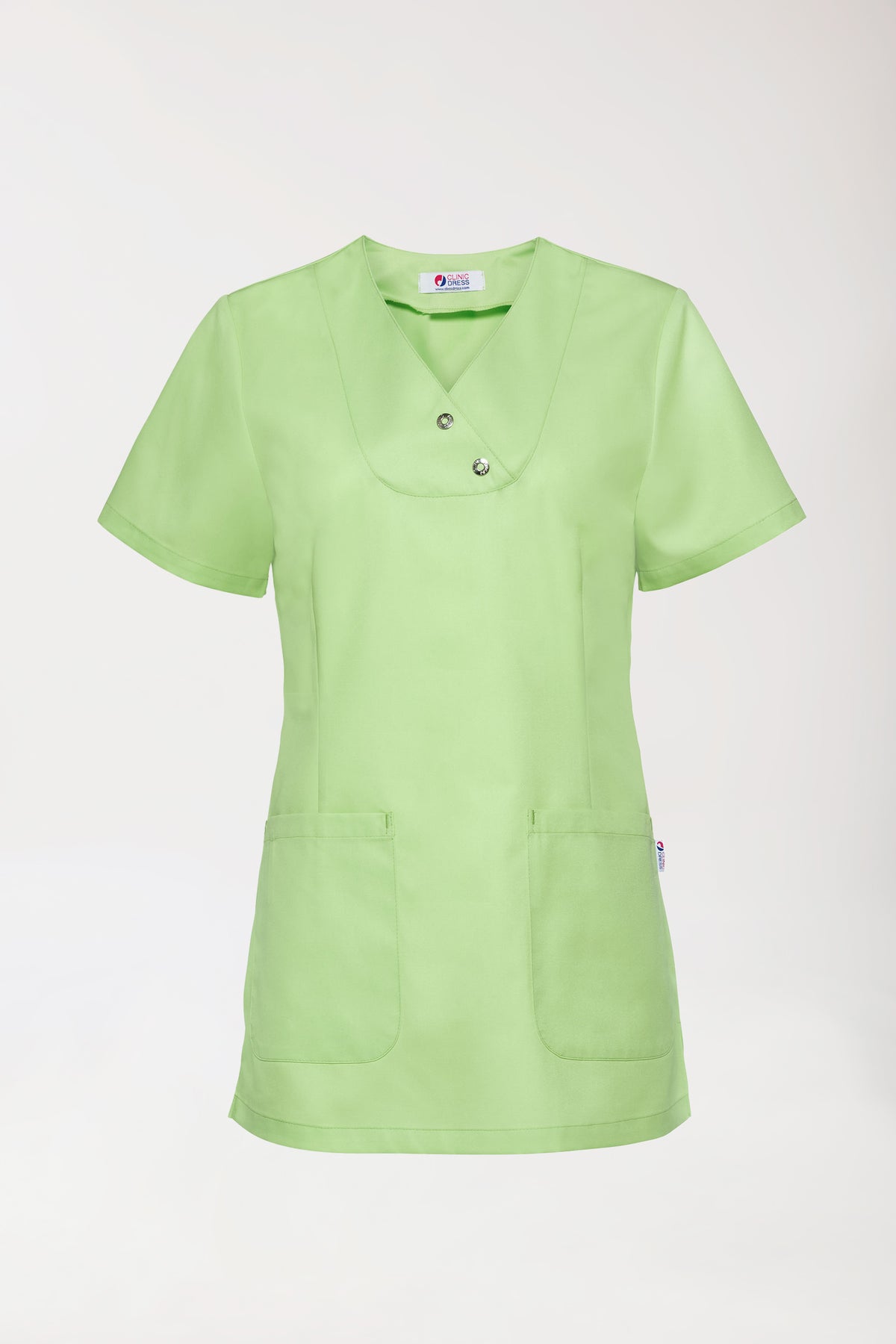 GREEN Schlupfkasack Damen - Druckknöpfe apfelgrün