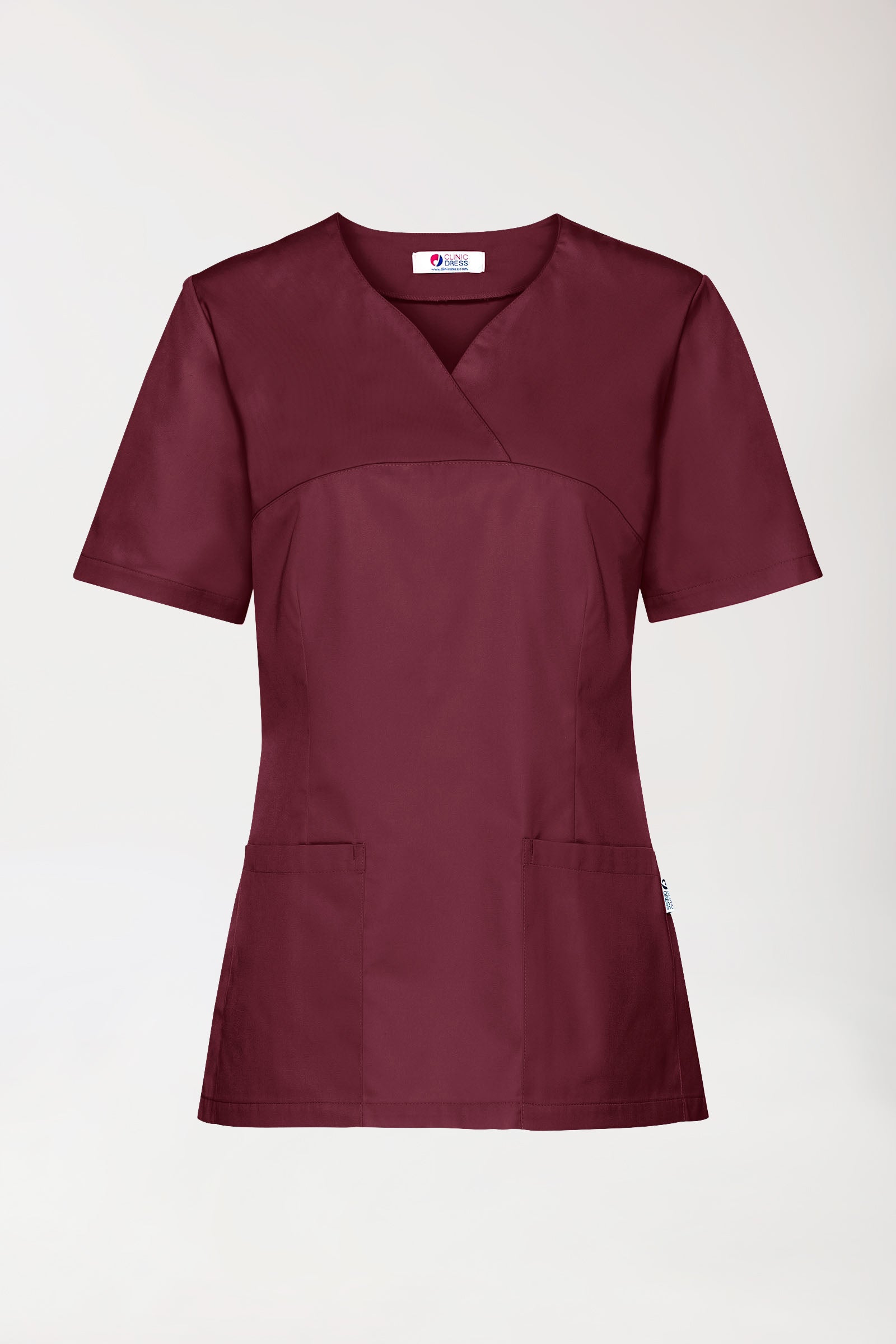 CORE Schlupfkasack Damen - 5er-Pack - Herzausschnitt bordeaux, Vue de face
