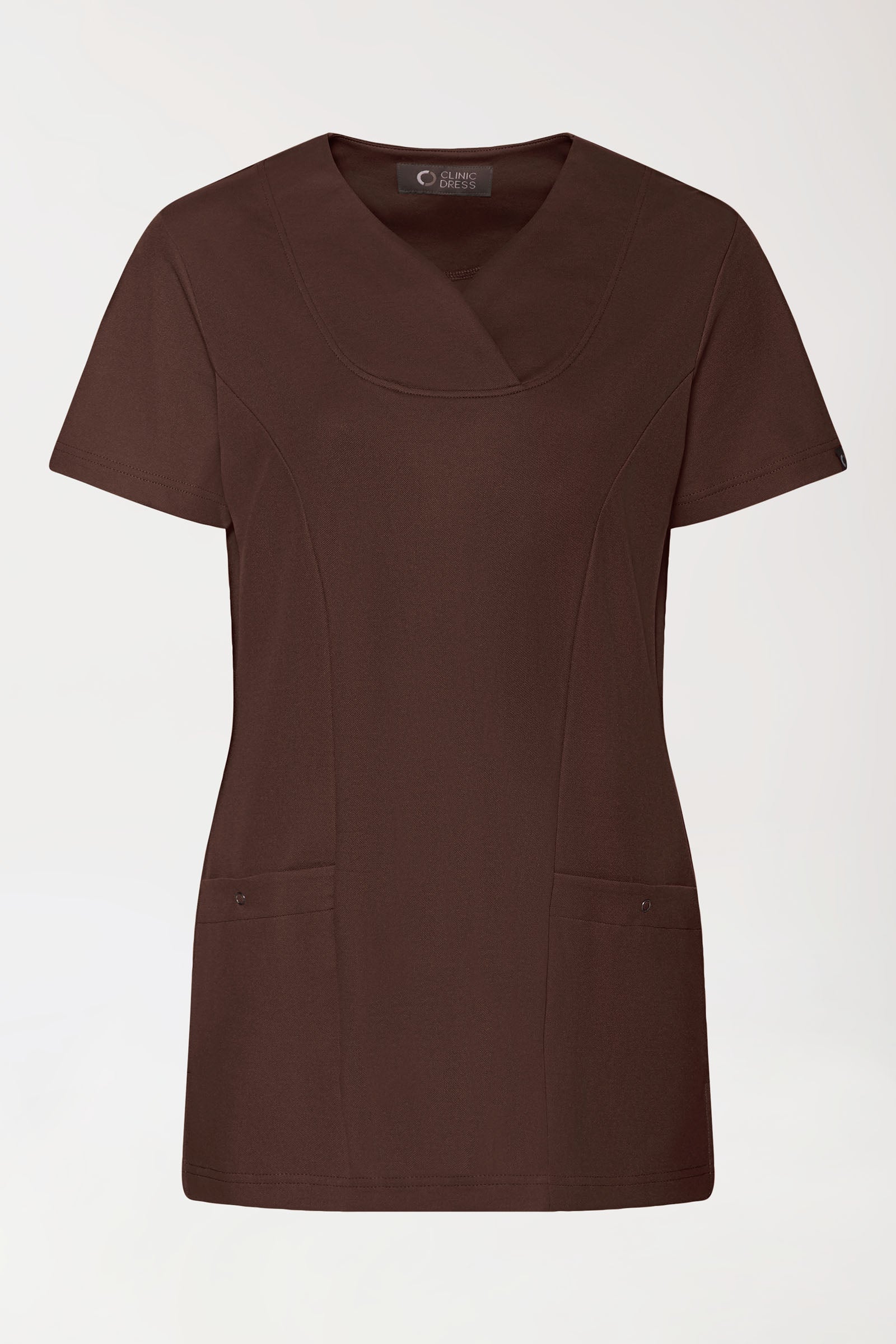 COMFY FLEX Stretch Schlupfkasack Damen - Herzausschnitt coffee