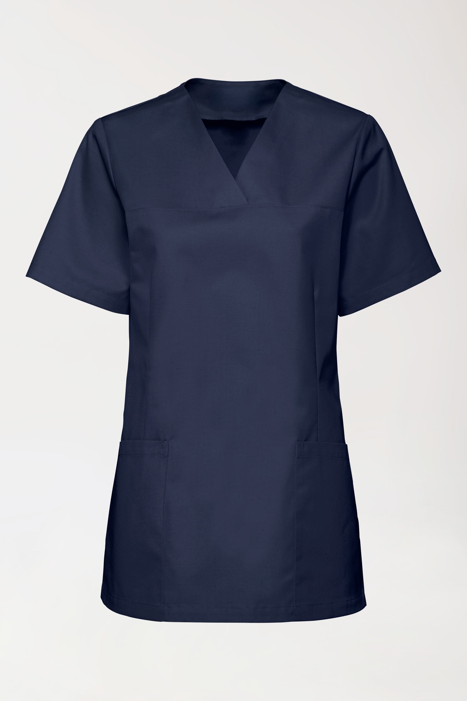 Stretch Schlupfkasack Damen - V-Ausschnitt navy