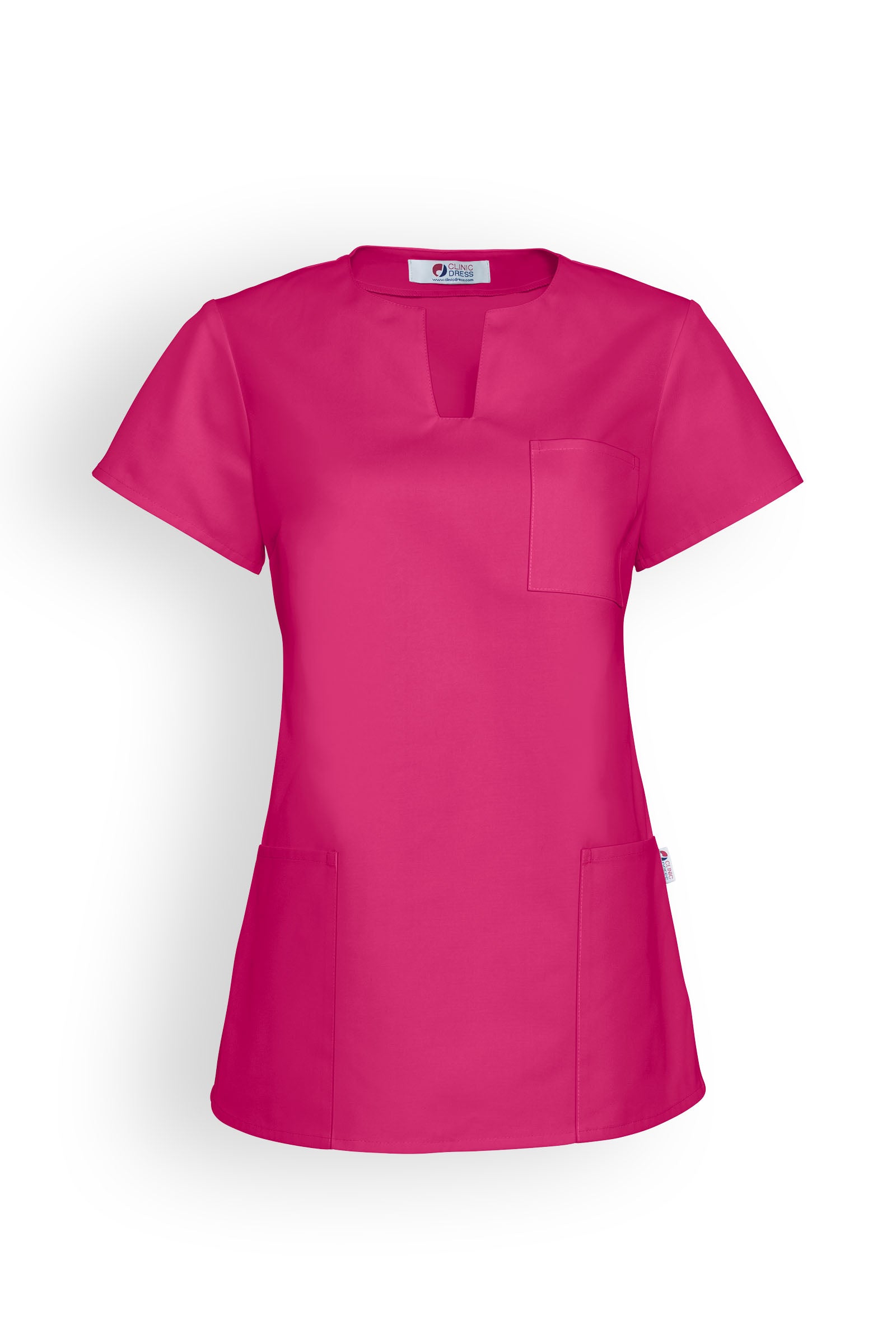 JUST STRONG Schlupfkasack Damen - eckiger Ausschnitt pink, Vorderansicht