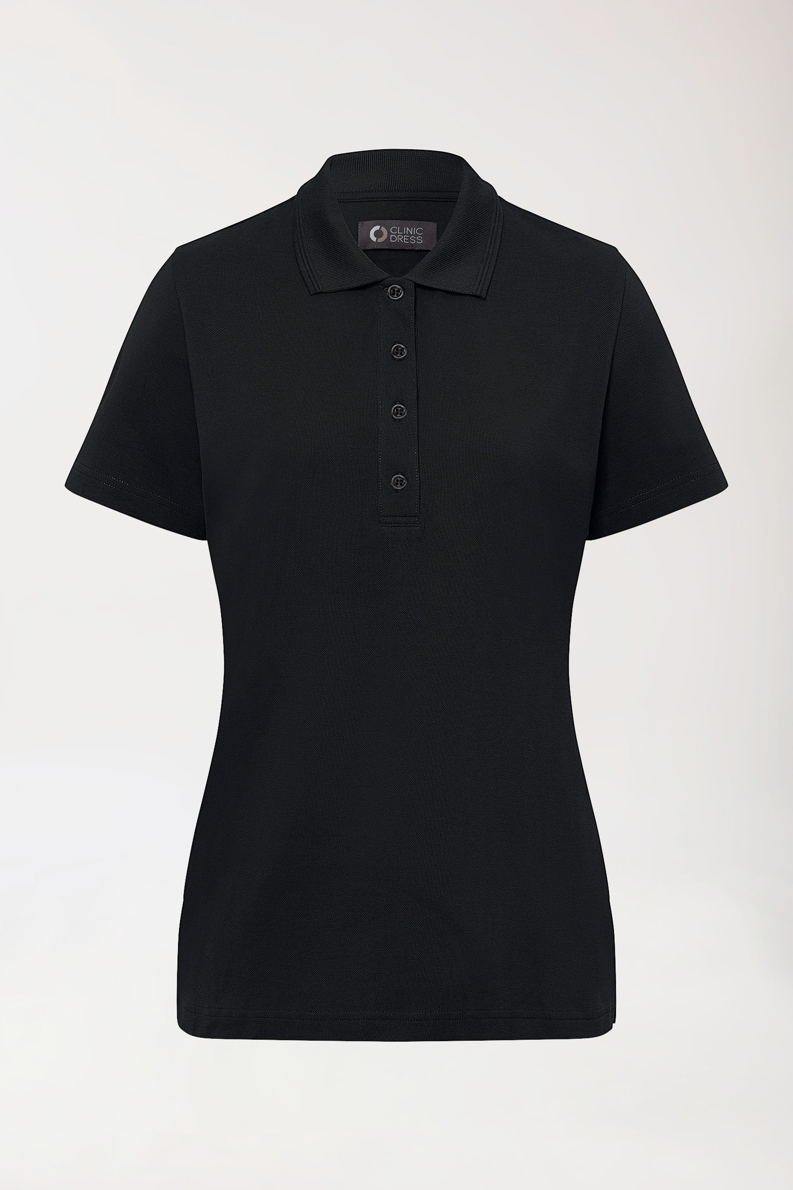 COMFY FLEX Stretch Shirt Damen - Polokragen schwarz