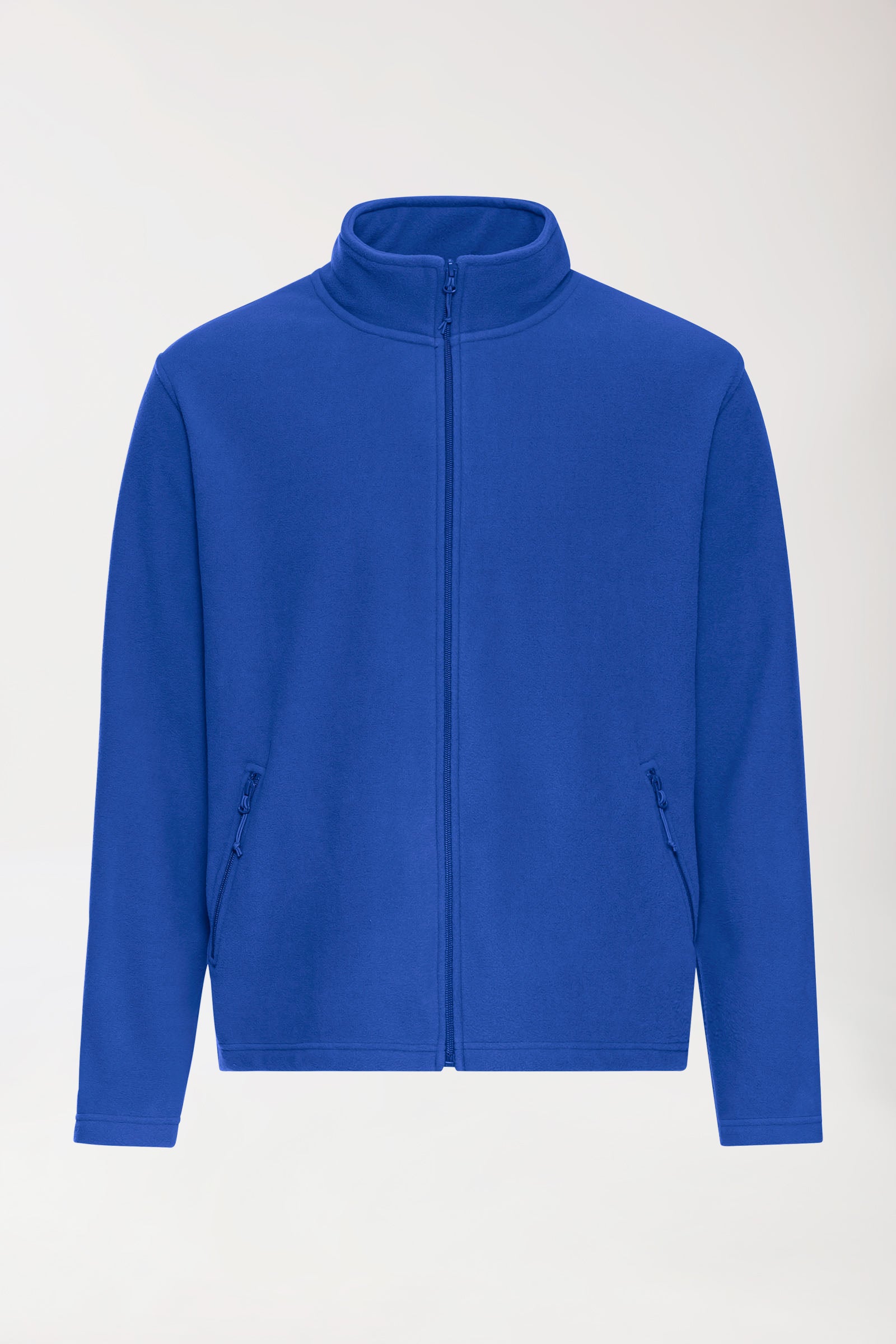 Fleecejacke Herren - Stehkragen königsblau, Vue de face