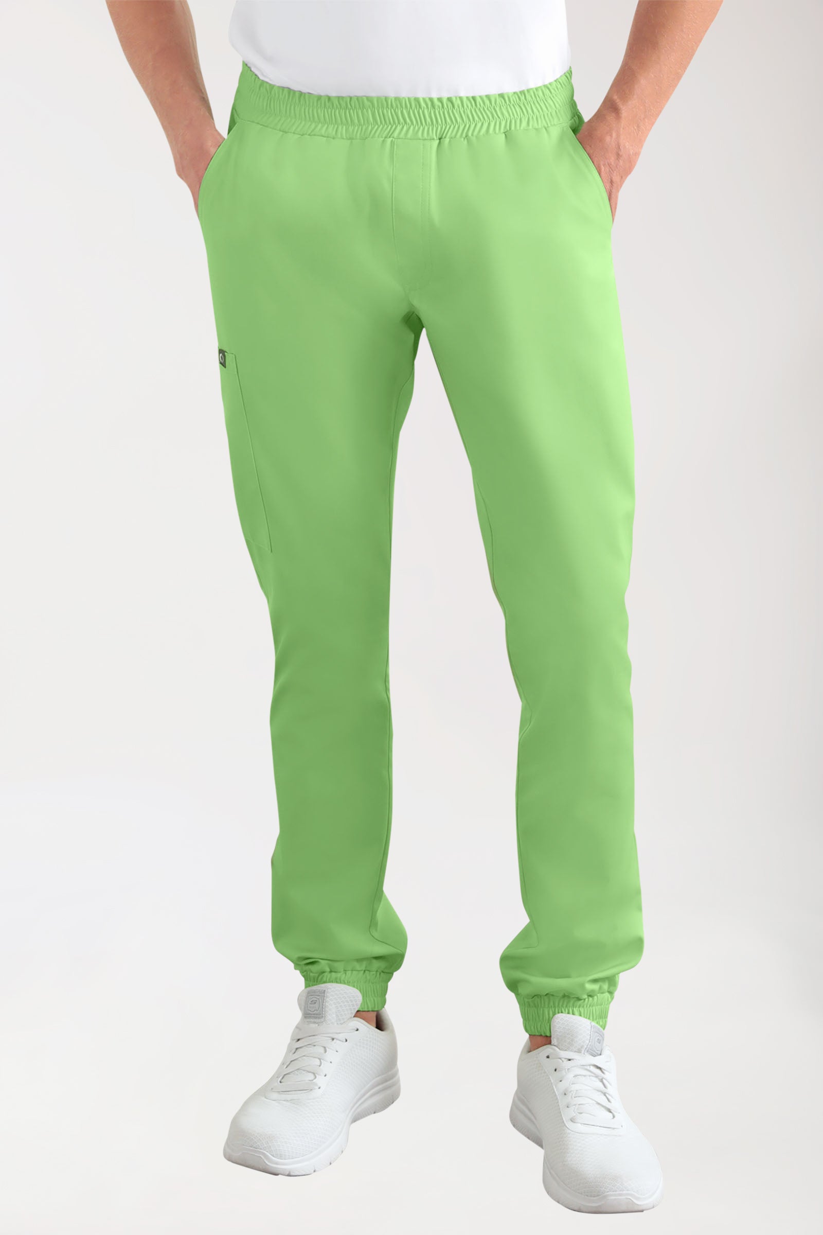 CORE Cargohose Herren - Jogpants Style apfelgrün, Vue de face