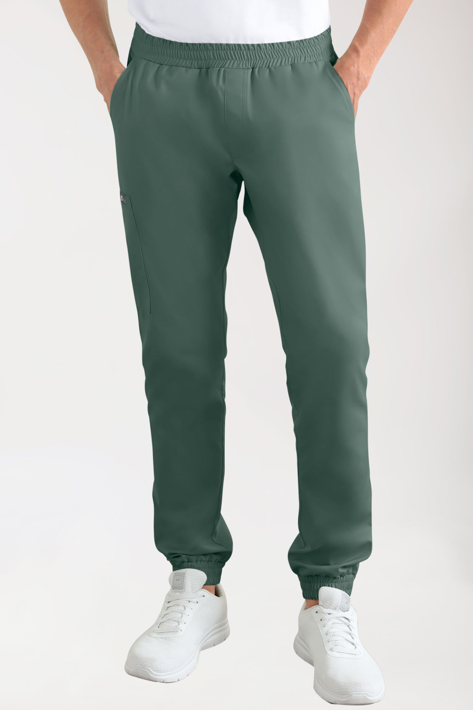 CORE Cargohose Herren - Jogpants Style dunkelgrün, Vue de face